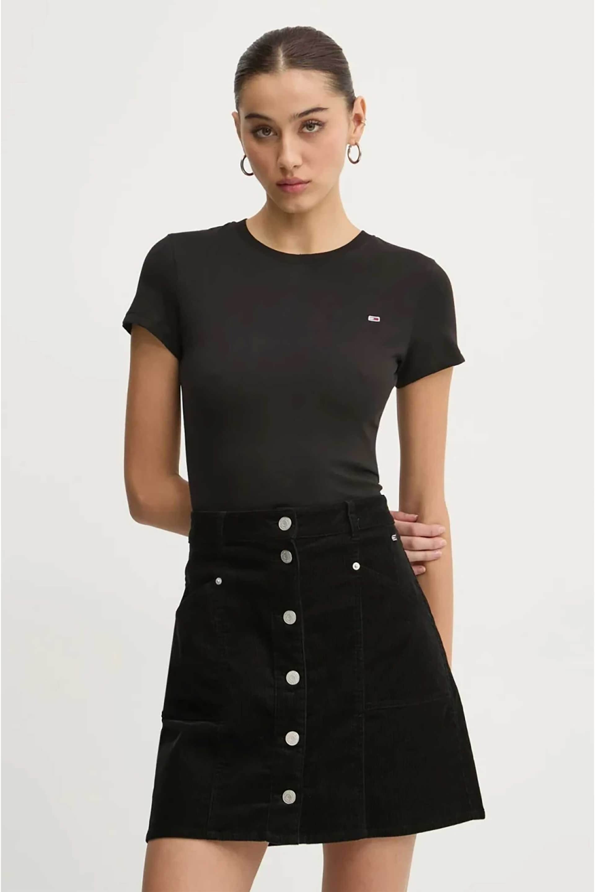 Tommy Jeans γυναικείο T-shirt με logo print Slim Fit