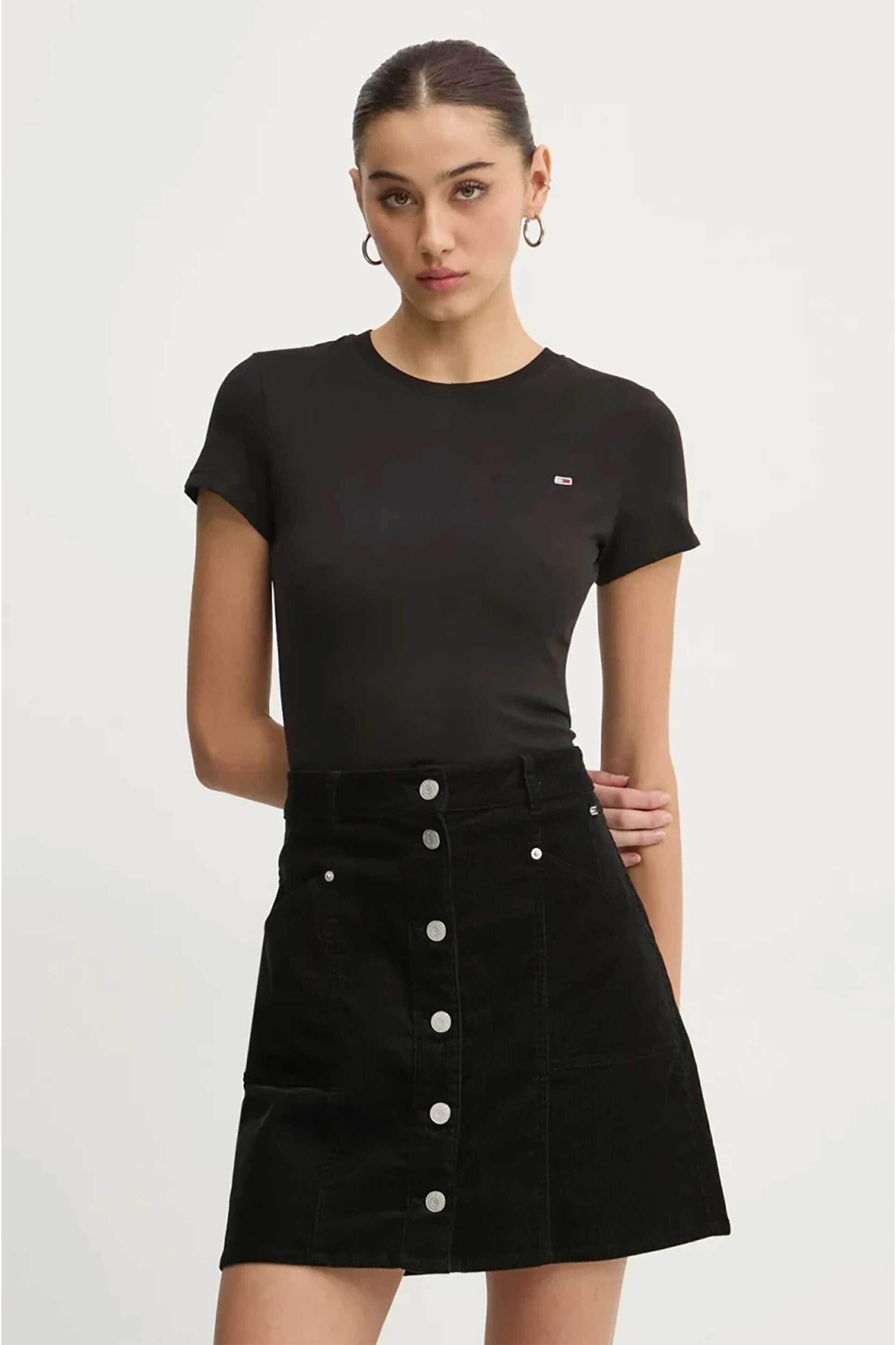 Tommy Jeans γυναικείο T-shirt με logo print Slim Fit