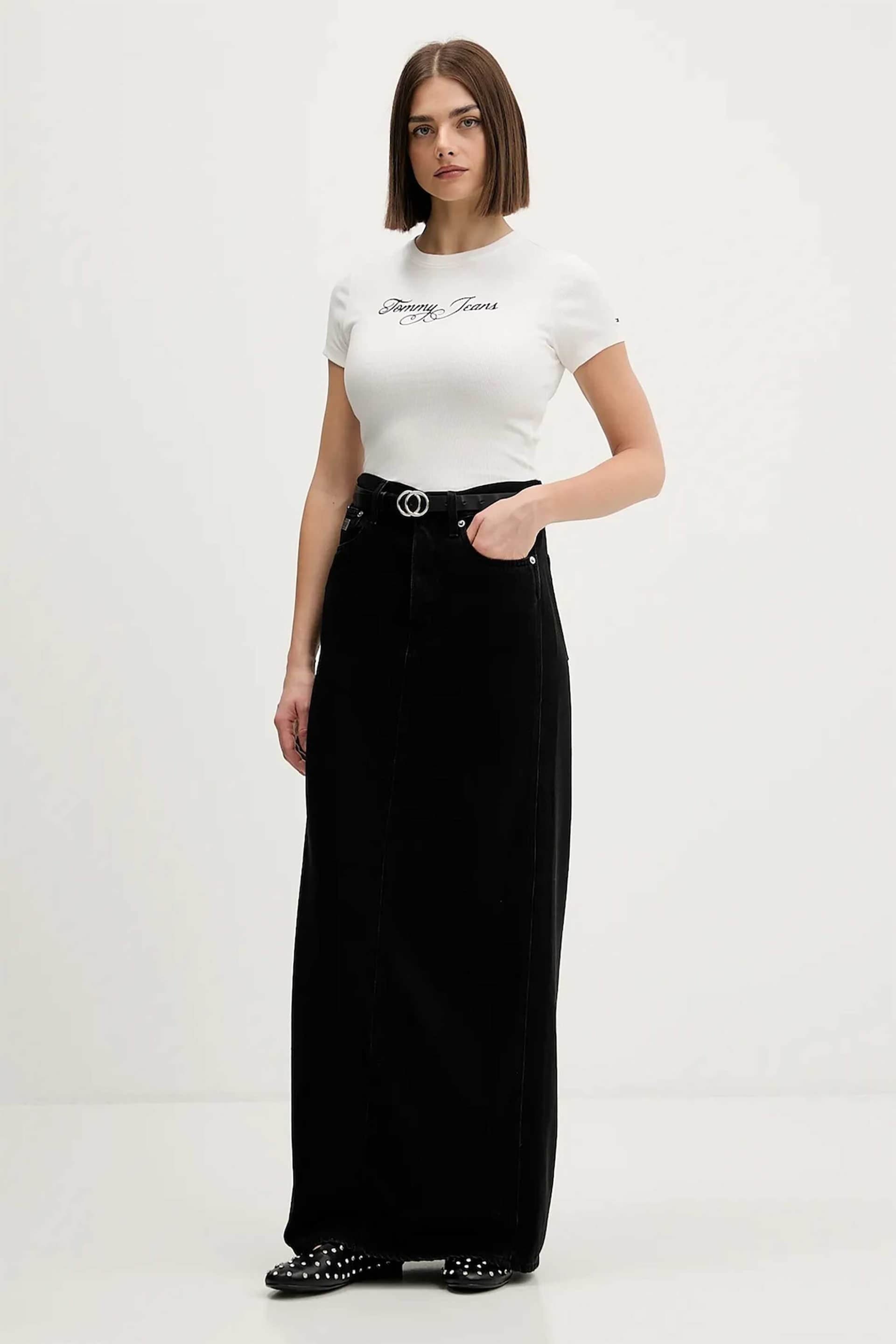 Tommy Jeans γυναικείο T-shirt με logo print Slim Fit