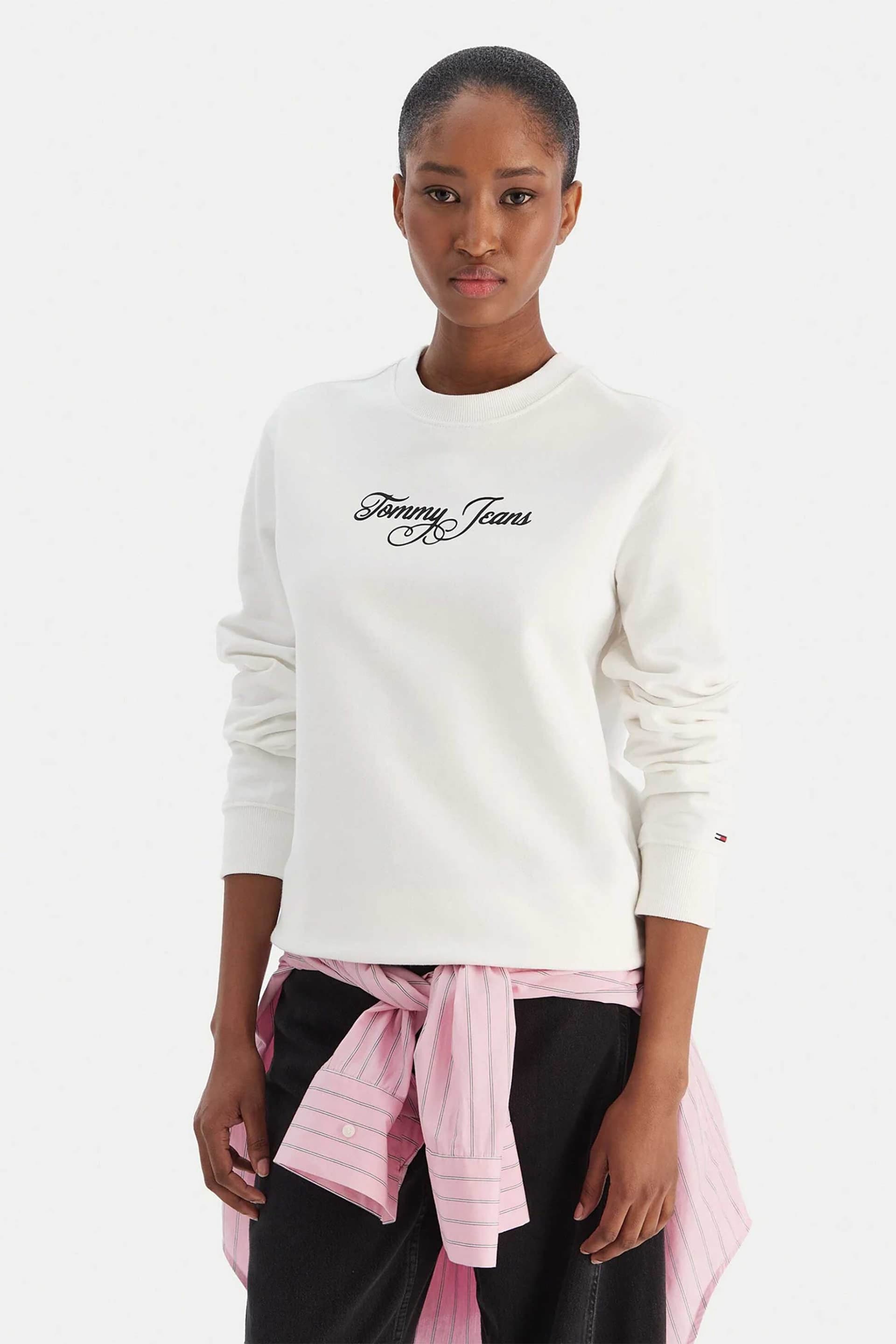 Tommy Jeans γυναικεία μπλούζα φούτερ με logo print Regular Fit