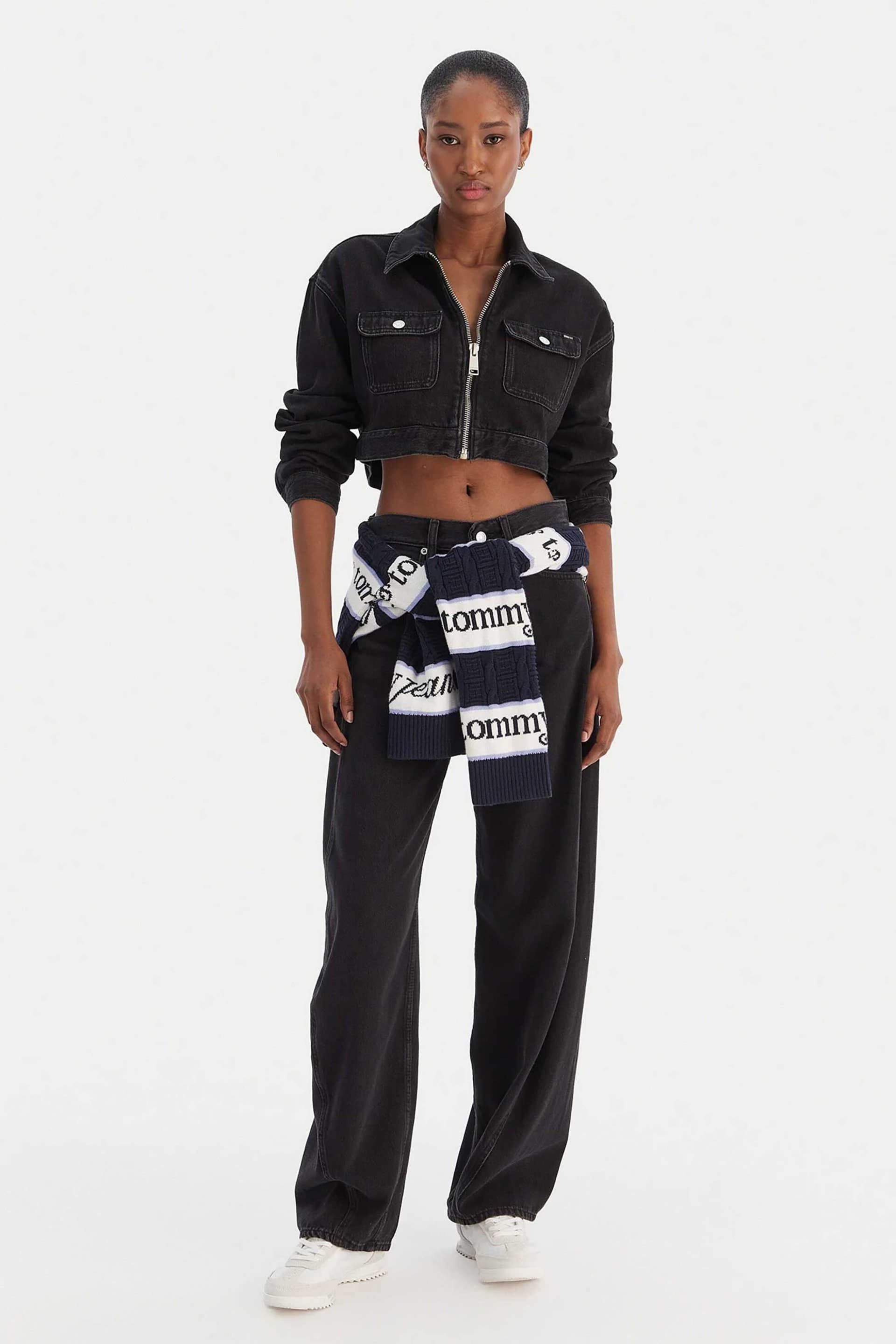 Tommy Jeans γυναικείο βαμβακερό τζιν παντελόνι πεντάτσεπο Barrel Fit