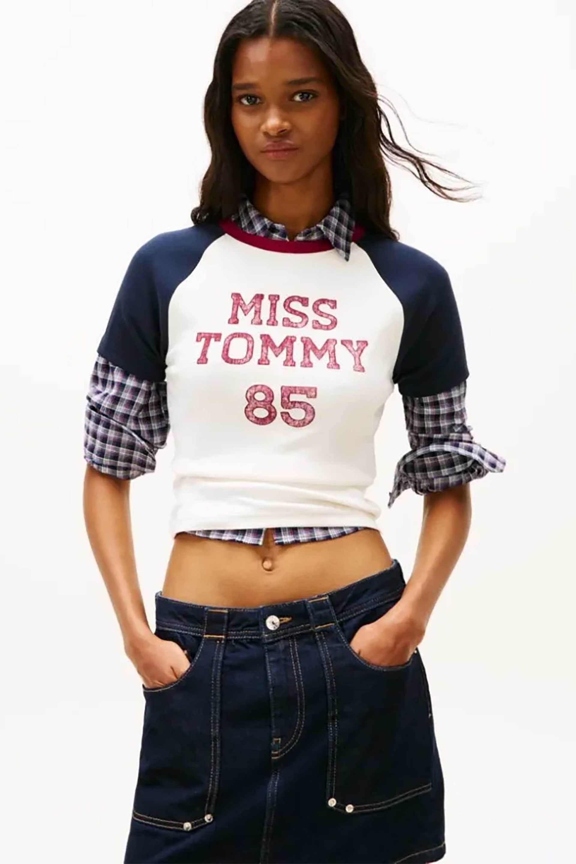 Tommy Jeans γυναικείο T-shirt με logo print Slim Fit