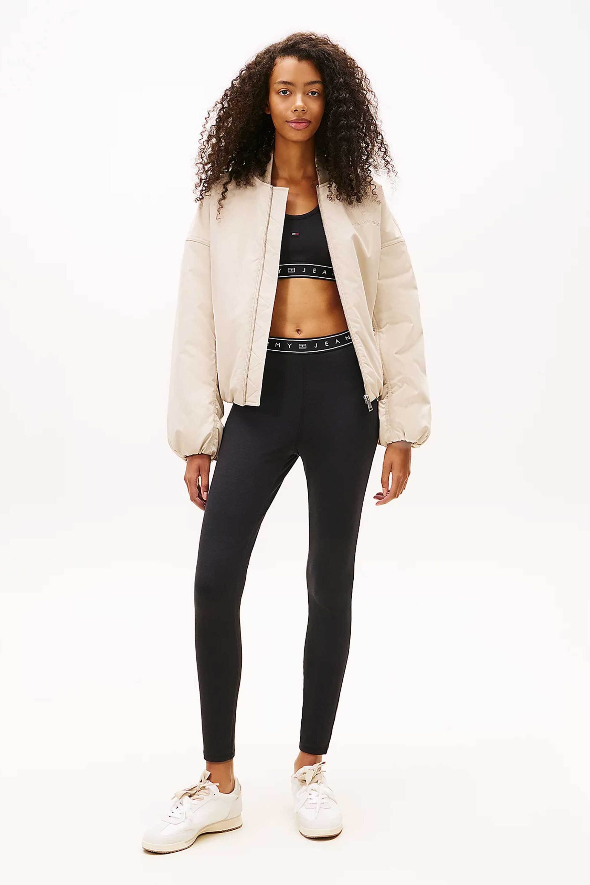 Tommy Jeans γυναικείο κολάν με logo tape στη μέση Slim Fit