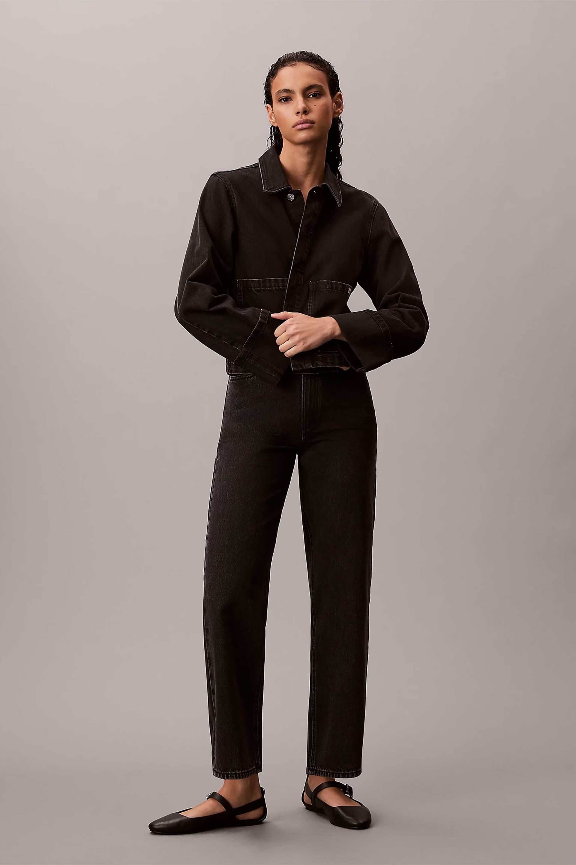 Calvin Klein Jeans γυναικείο ψηλόμεσο τζιν παντελόνι πεντάτσεπο Barrel Fit