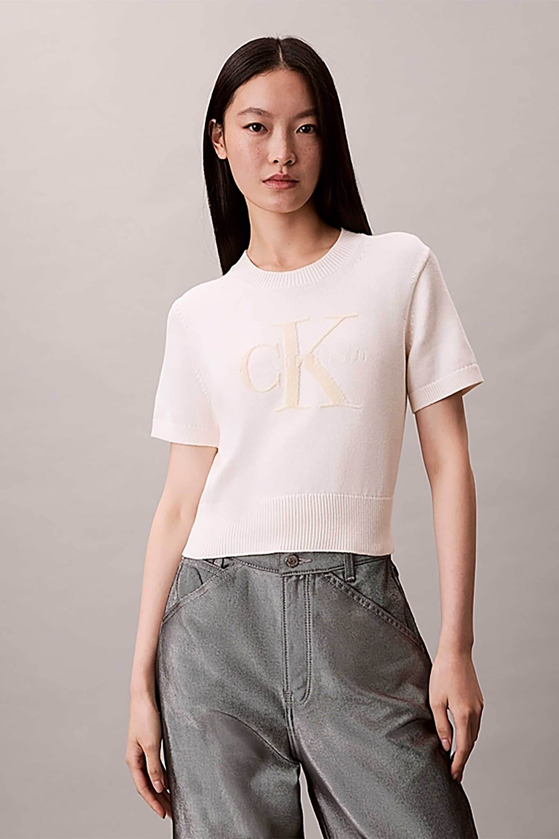 Calvin Klein Jeans γυναικείο πουλόβερ με λογότυπο Regular Fit