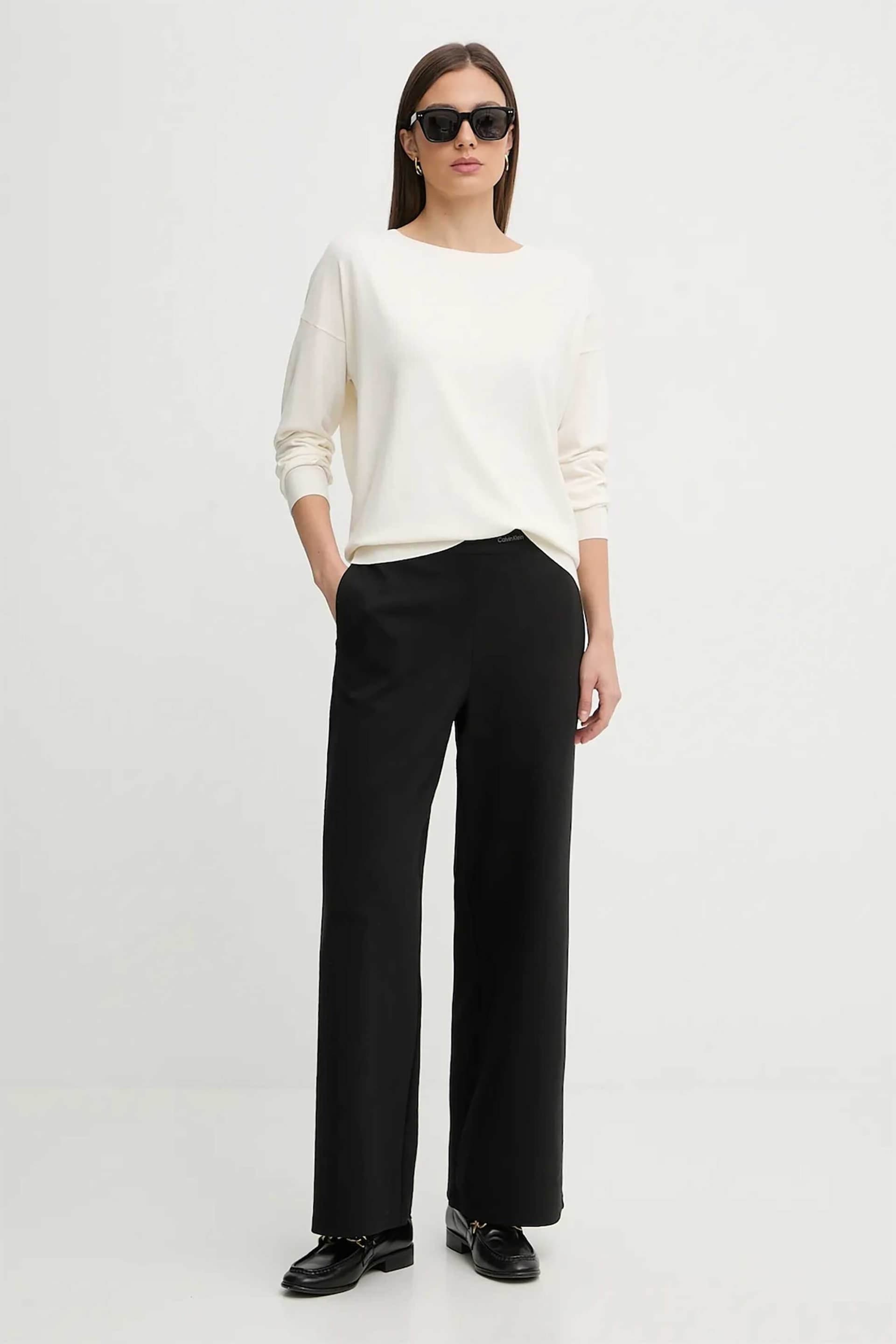 Calvin Klein Jeans γυναικείο παντελόνι με ελαστική μέση και λογότυπο Relaxed Fit