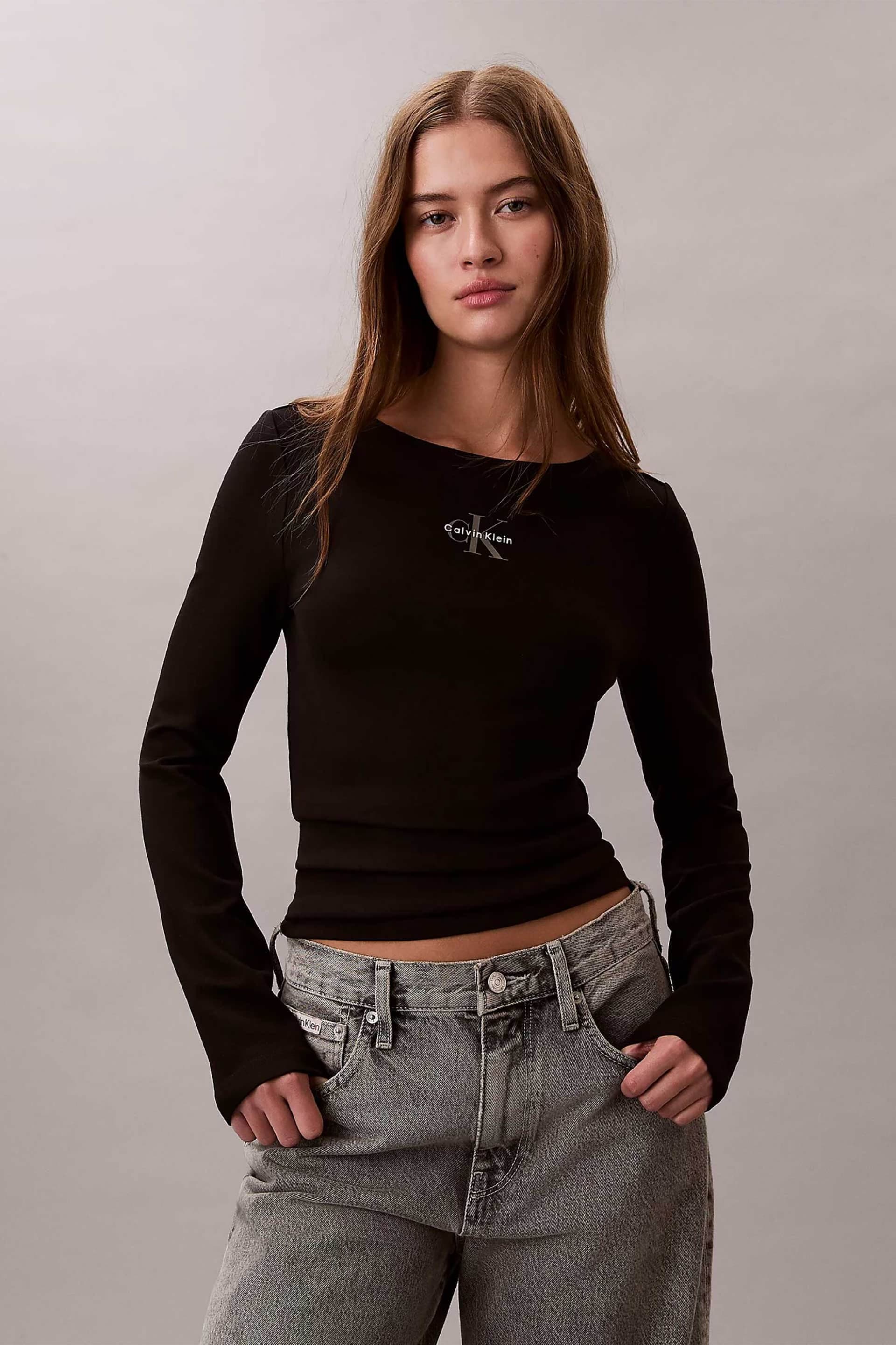 Calvin Klein Jeans γυναικεία μπλούζα με λογότυπο Slim Fit