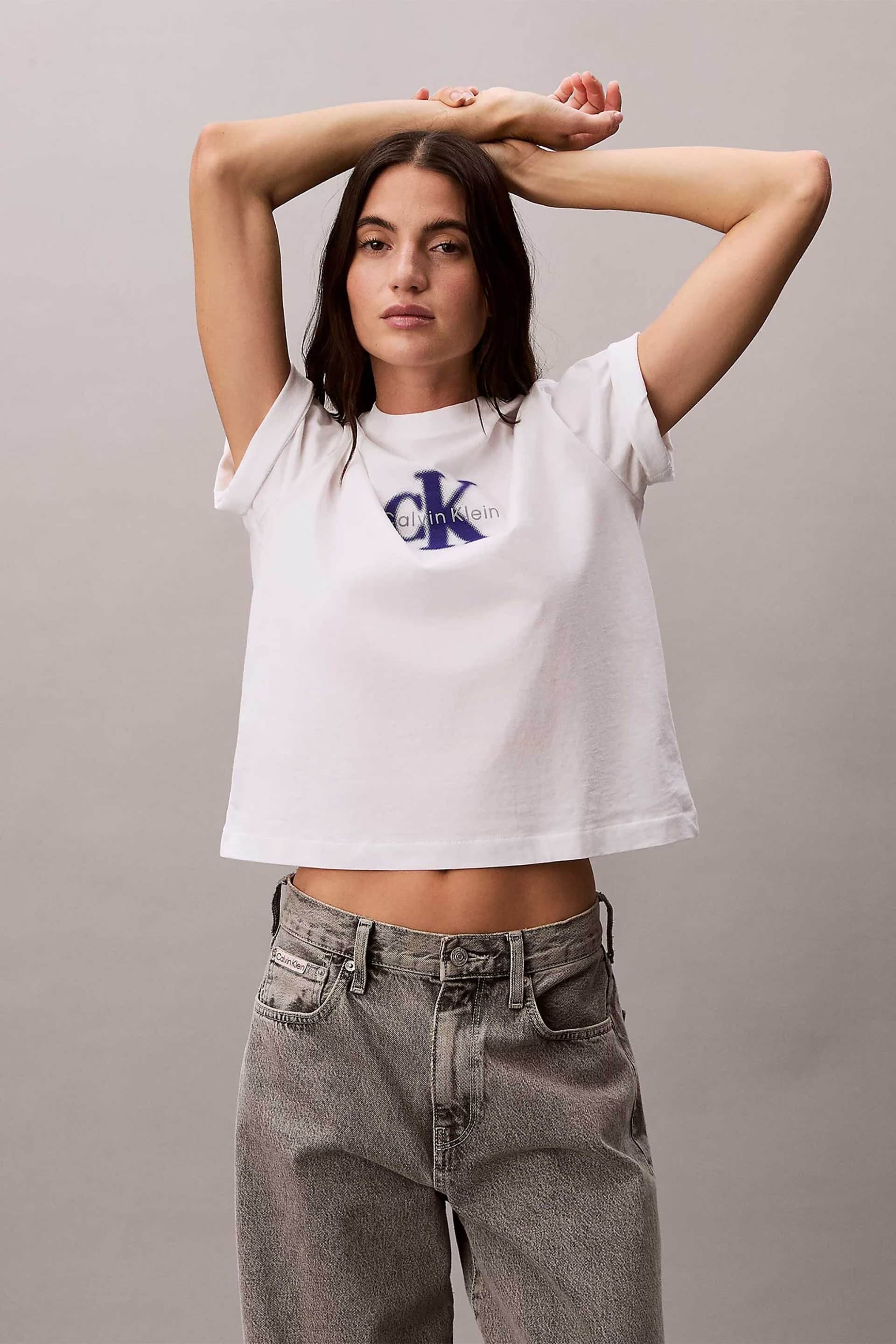 Calvin Klein Jeans γυναικείο T-shirt μονόχρωμο με λογότυπο Relaxed Fit