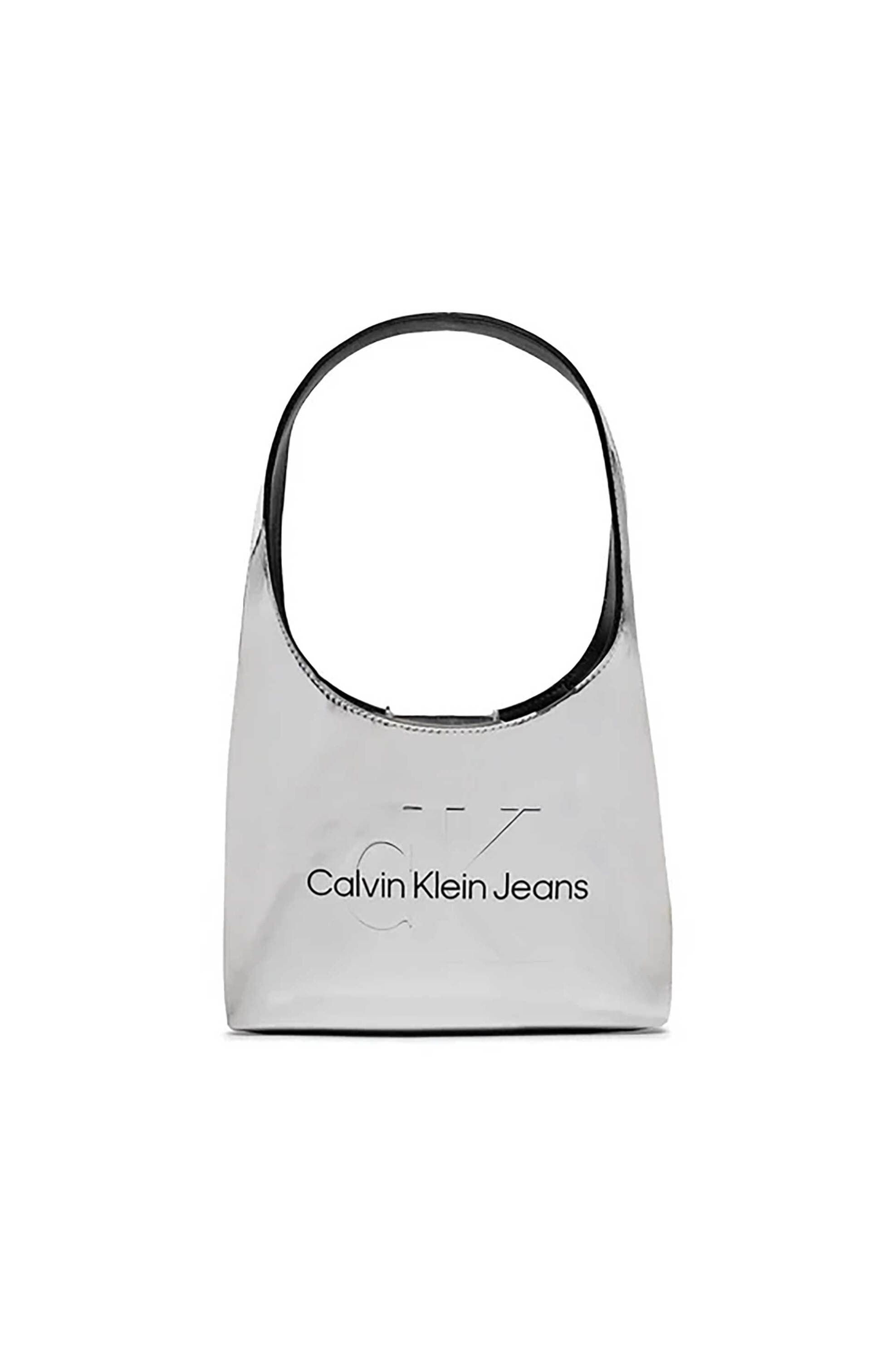 CK Jeans γυναικεία τσάντα ώμου μονόχρωμη με logo print | ONE SIZE