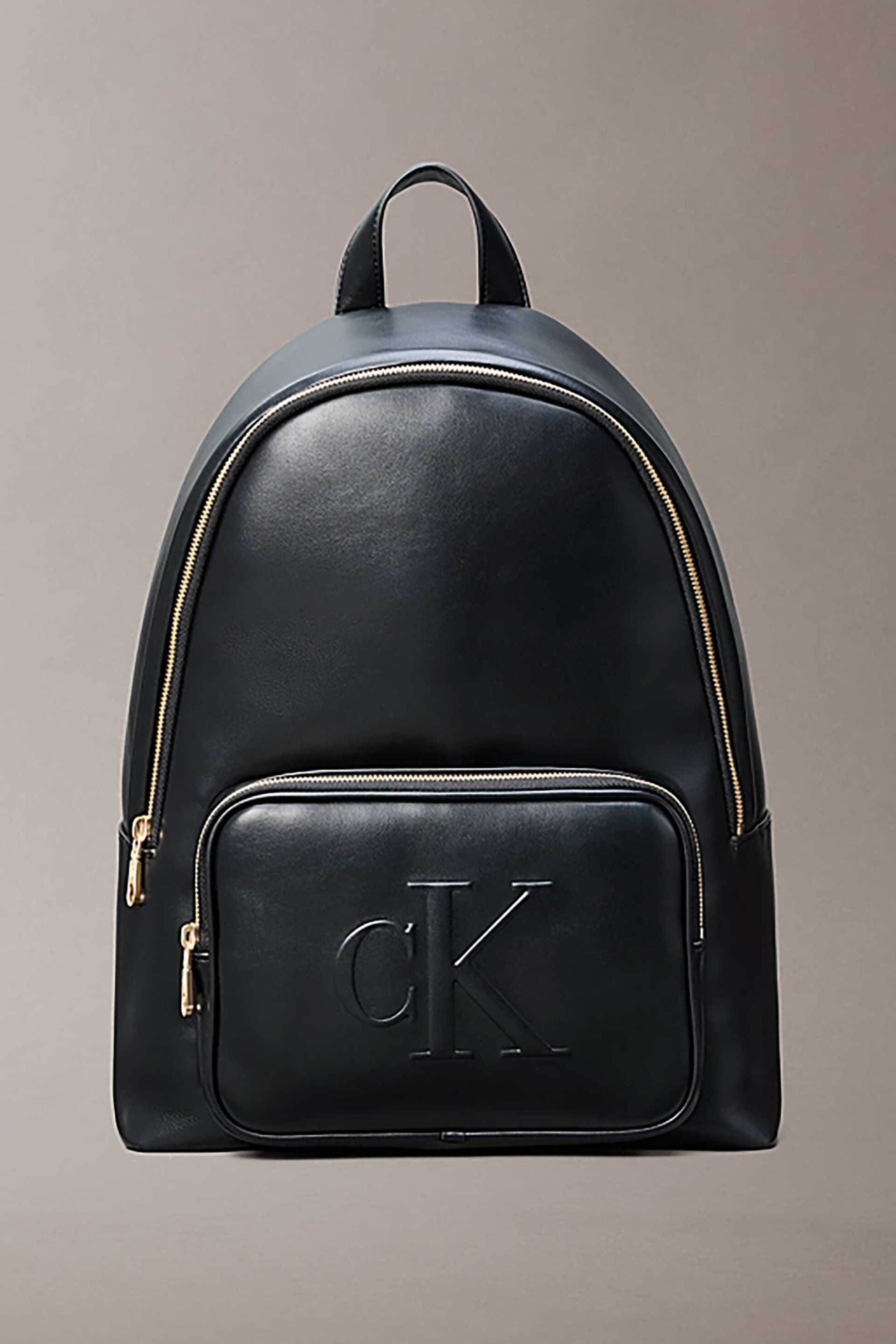 Calvin Klein Jeans γυναικείο backpack μονόχρωμο με ανάγλυφο λογότυπο | ONE SIZE