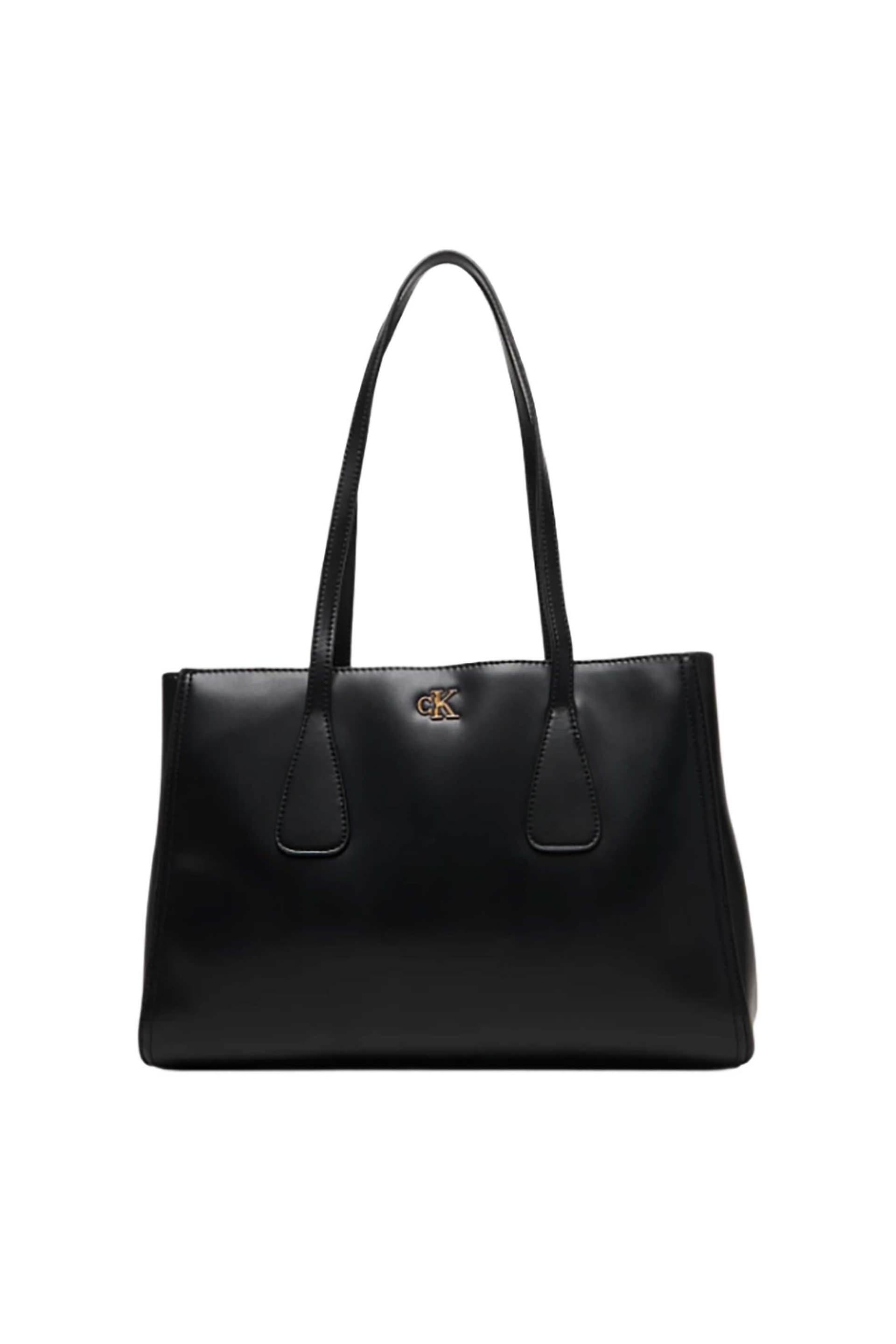 Calvin Klein Jeans γυναικεία τσάντα tote μονόχρωμη με λογότυπο | ONE SIZE