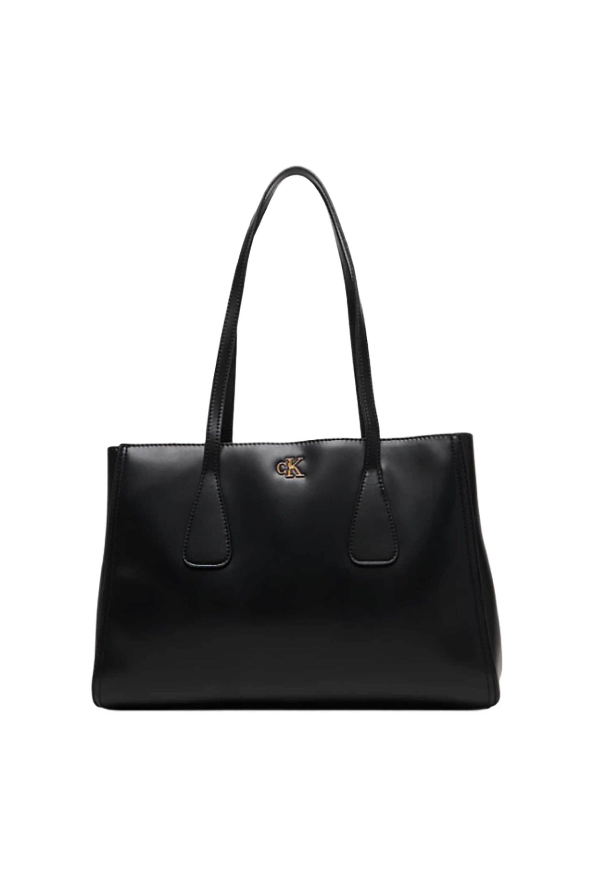 Calvin Klein Jeans γυναικεία τσάντα tote μονόχρωμη με λογότυπο | ONE SIZE