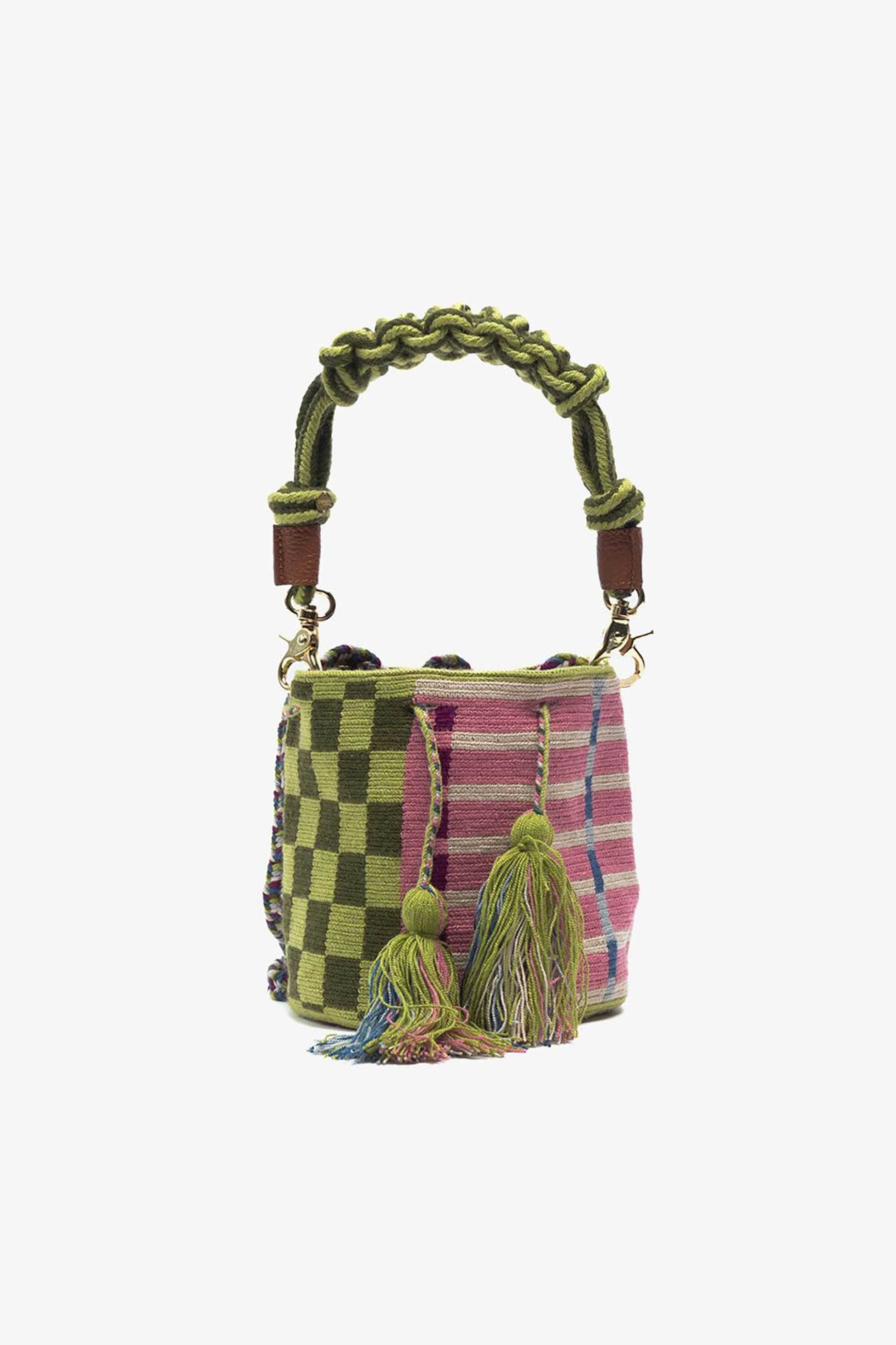 Guanabana γυναικεία τσάντα bucket πλεκτή "Owl"