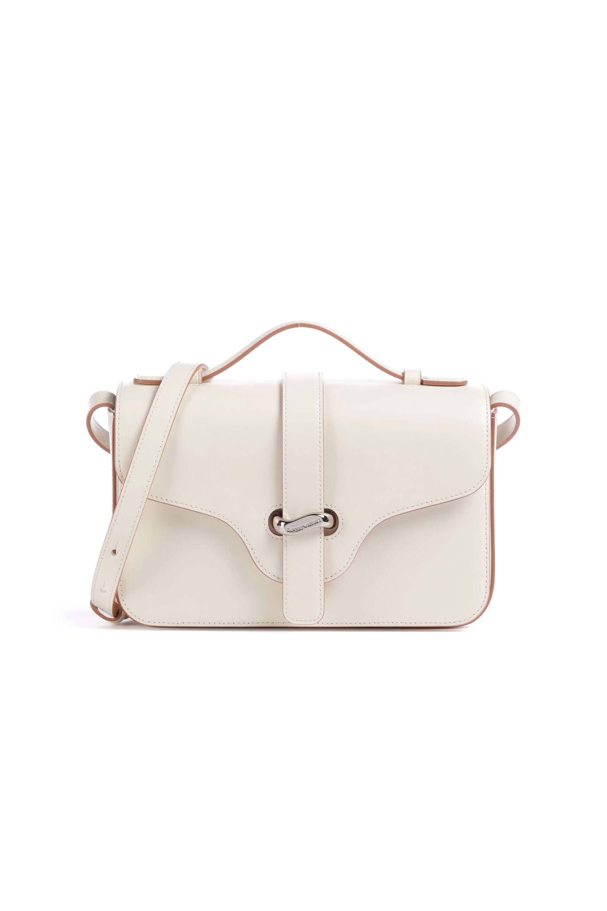 Emporio Armani γυναικεία δερμάτινη τσάντα crossbody με μεταλλικό λογότυπο | ONE SIZE