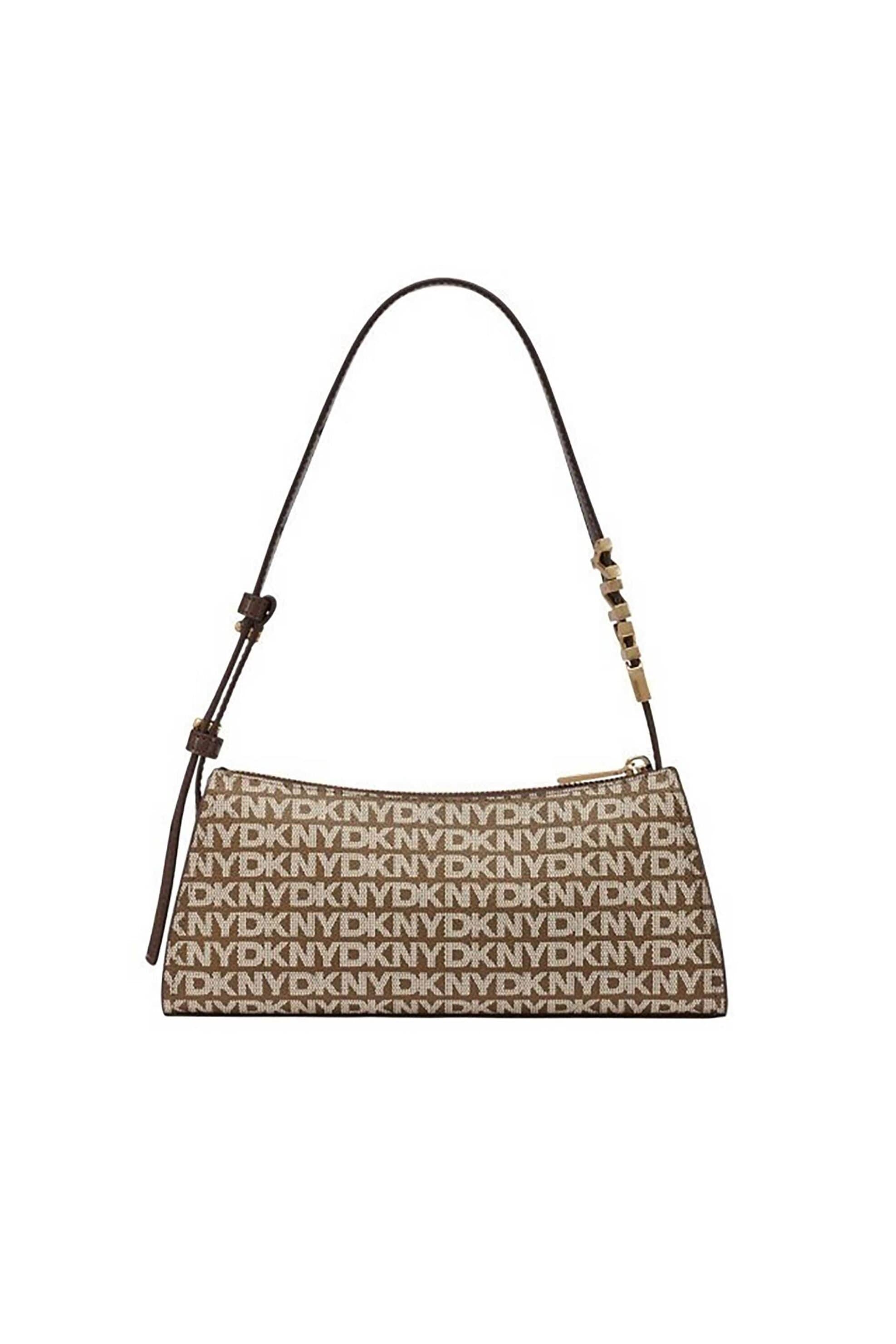 DKNY γυναικεία τσάντα ώμου με all-over λογότυπο "Avril"