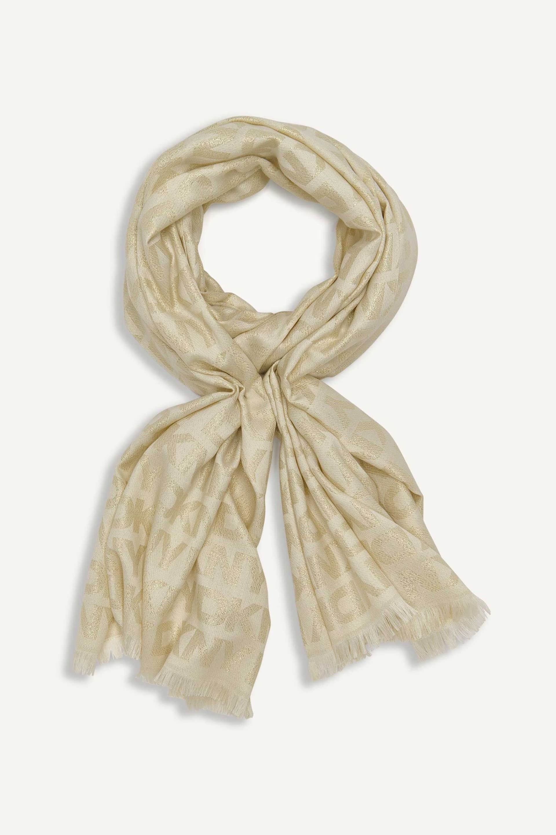 DKNY γυναικείο κασκόλ με all-over logo print