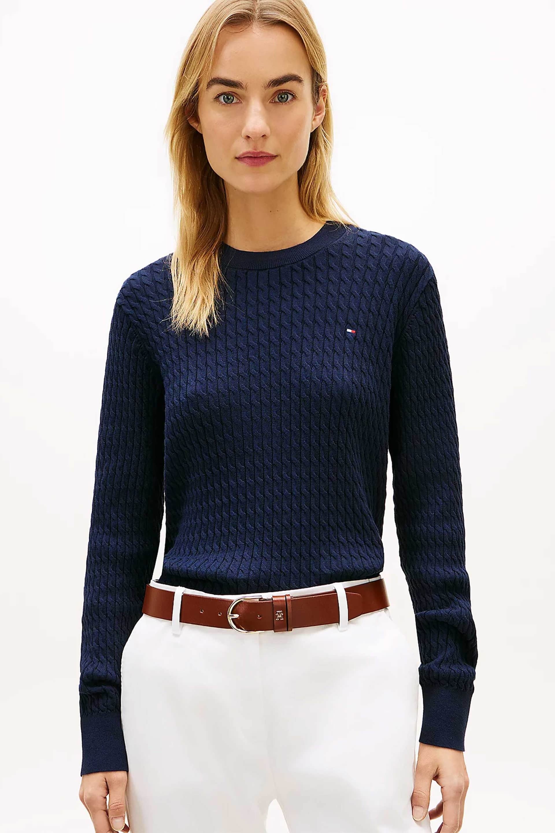 Tommy Hilfiger γυναικείο πουλόβερ με σχέδιο στην πλέξη Regular Fit