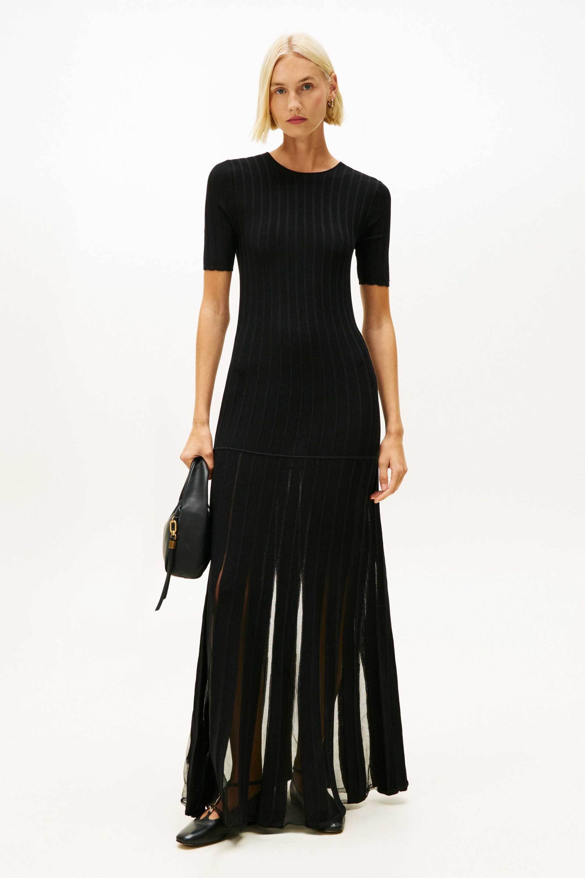 Tommy Hilfiger γυναικείο maxi φόρεμα πλισέ Slim Fit