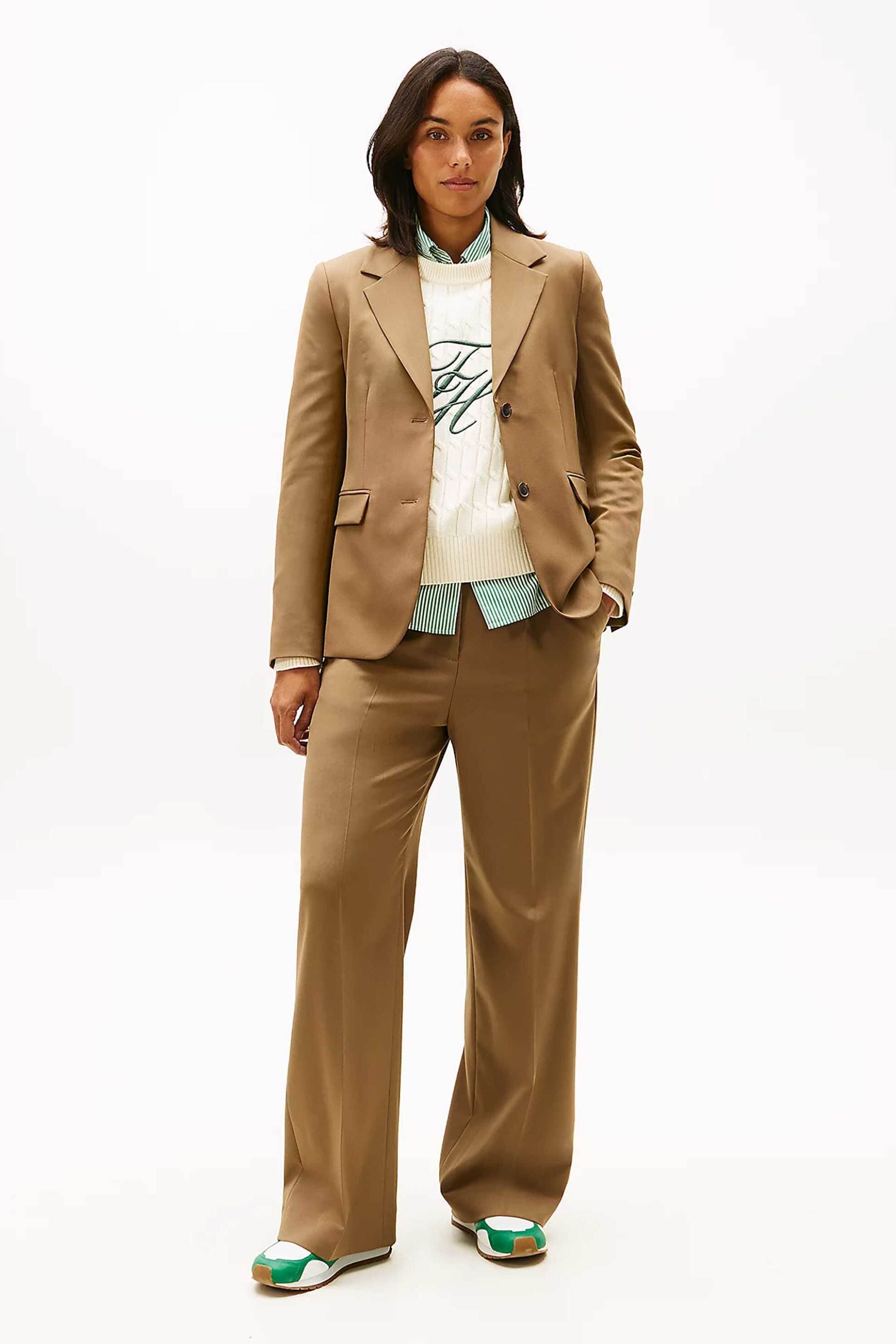 Tommy Hilfiger γυναικείο παντελόνι με περιεκτικότητα σε μαλλί Wide Leg