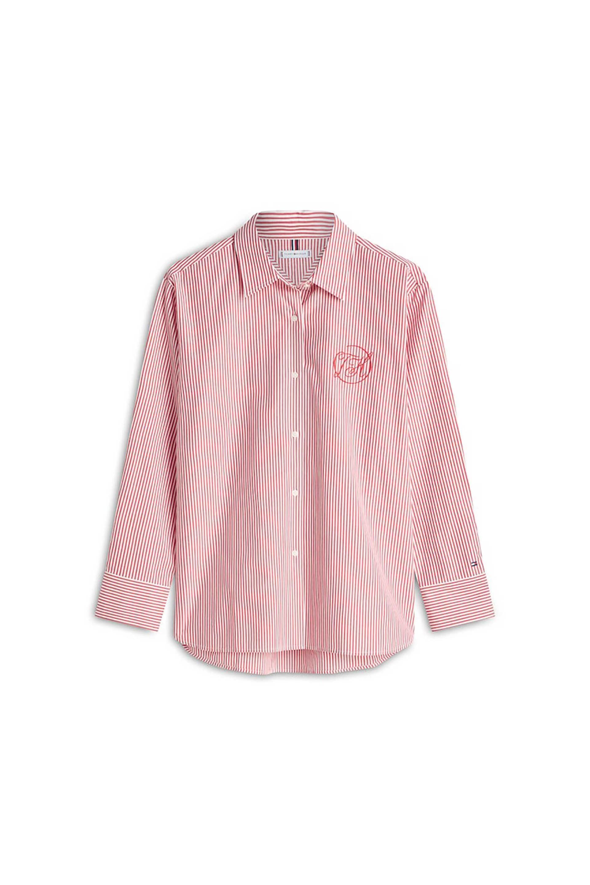 Tommy Hilfiger γυναικείο πουκάμισο με ριγέ σχέδιο και monogram Regular Fit