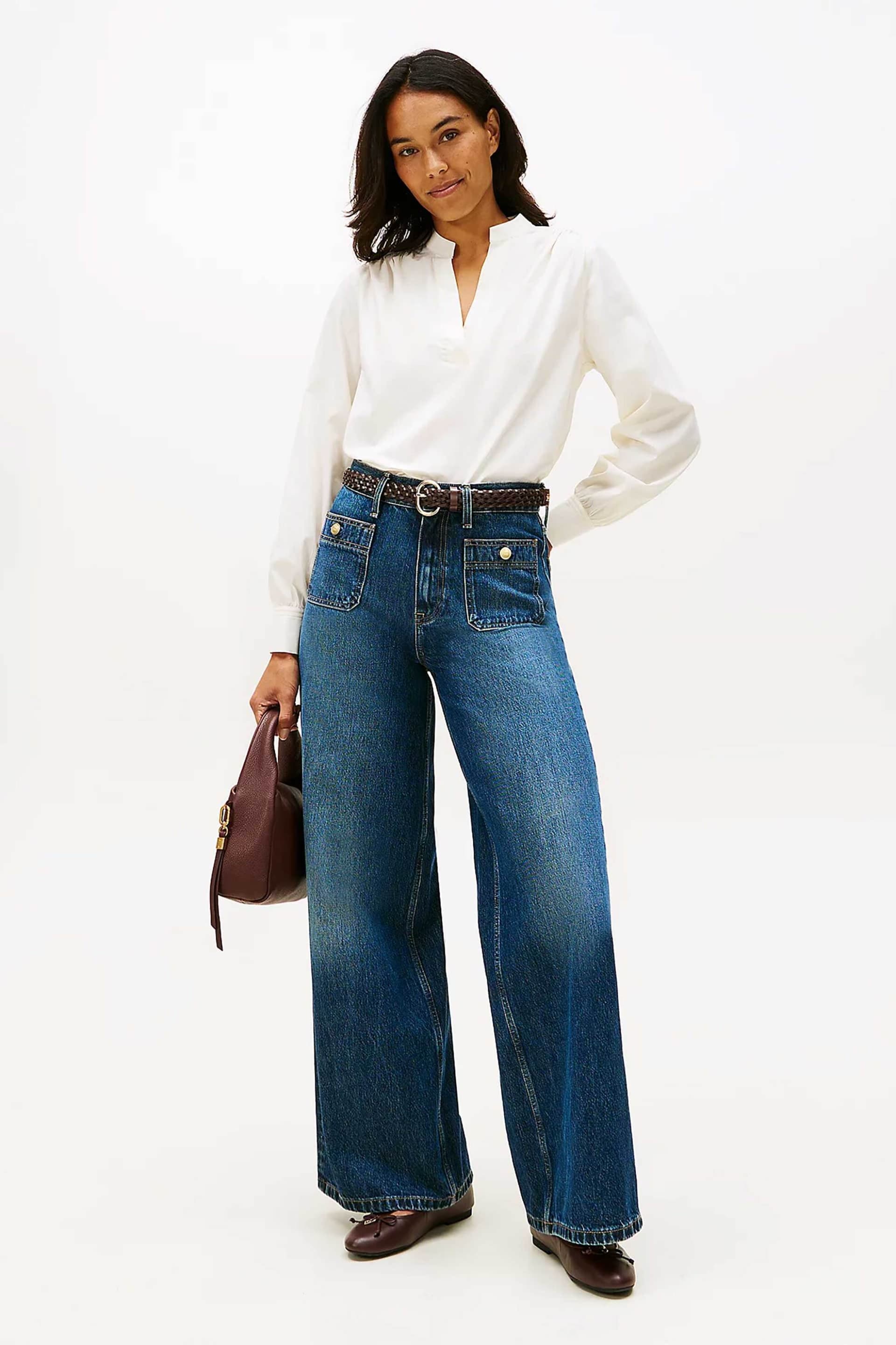 Tommy Hilfiger γυναικείο ψηλόμεσο τζιν παντελόνι Wide Leg