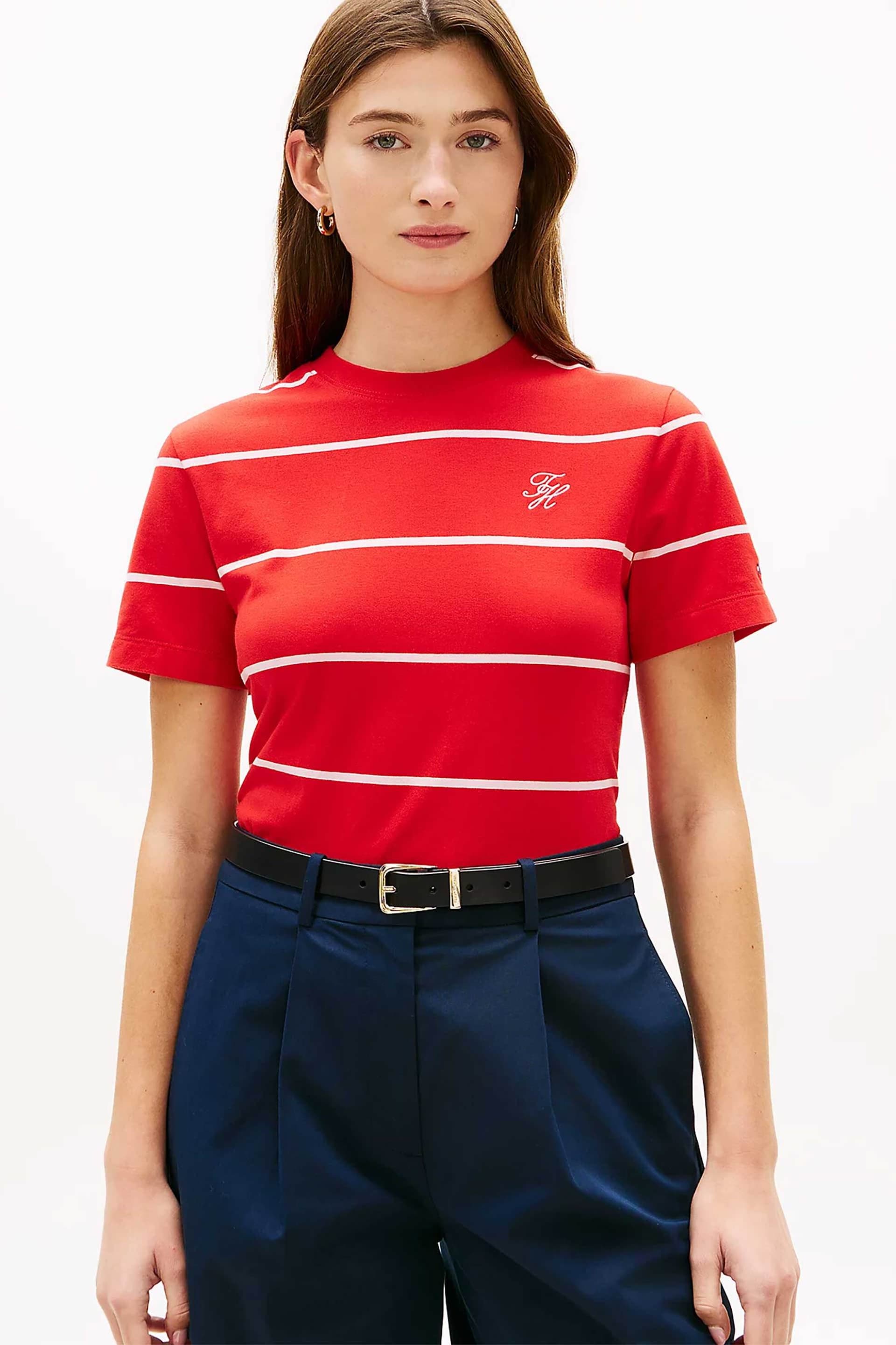 Tommy Hilfiger γυναικείο T-shirt με κεντημένο monogram Regular Fit