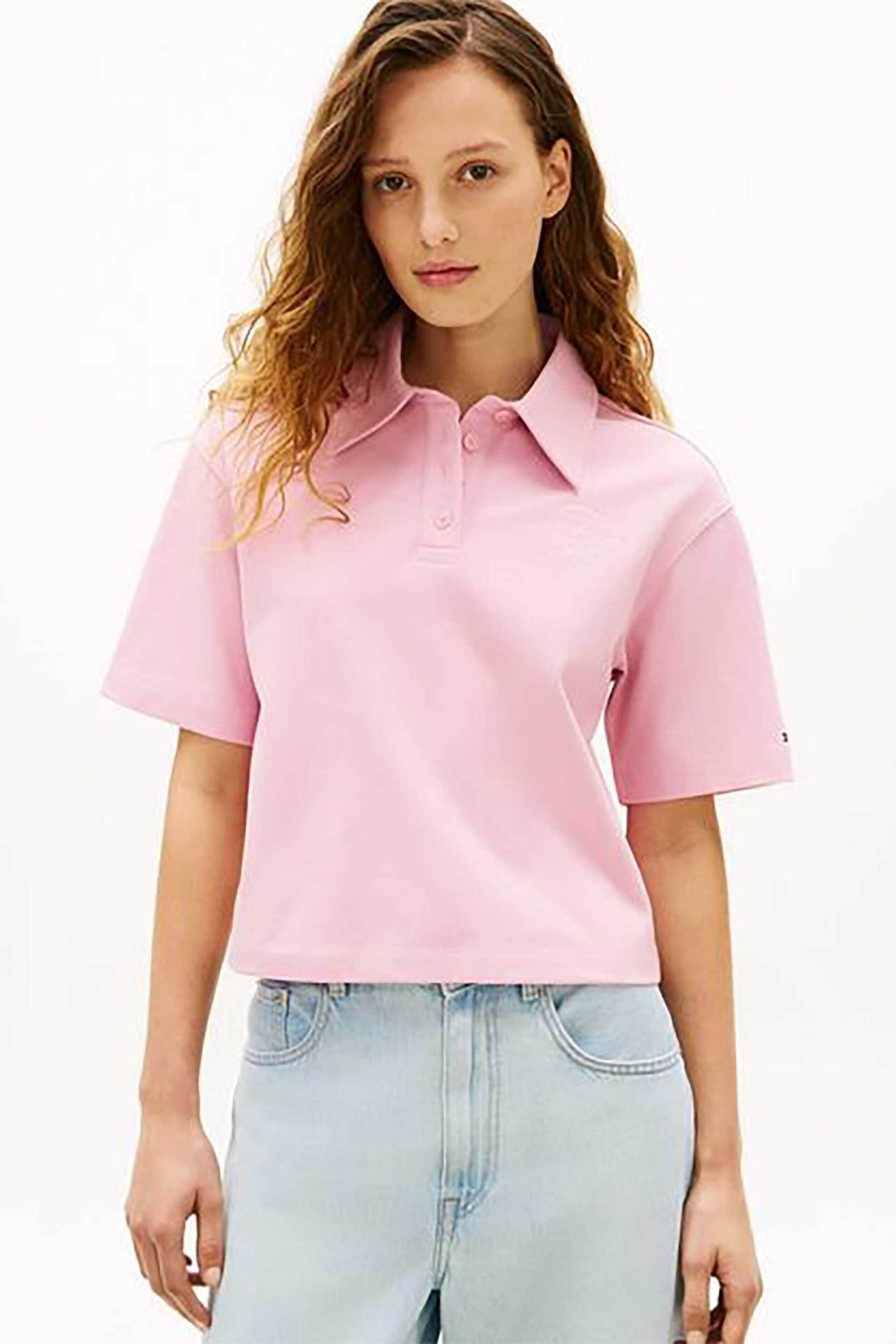 Tommy Hilfiger γυναικεία μπλούζα πόλο με κεντημένο logo Regular Fit