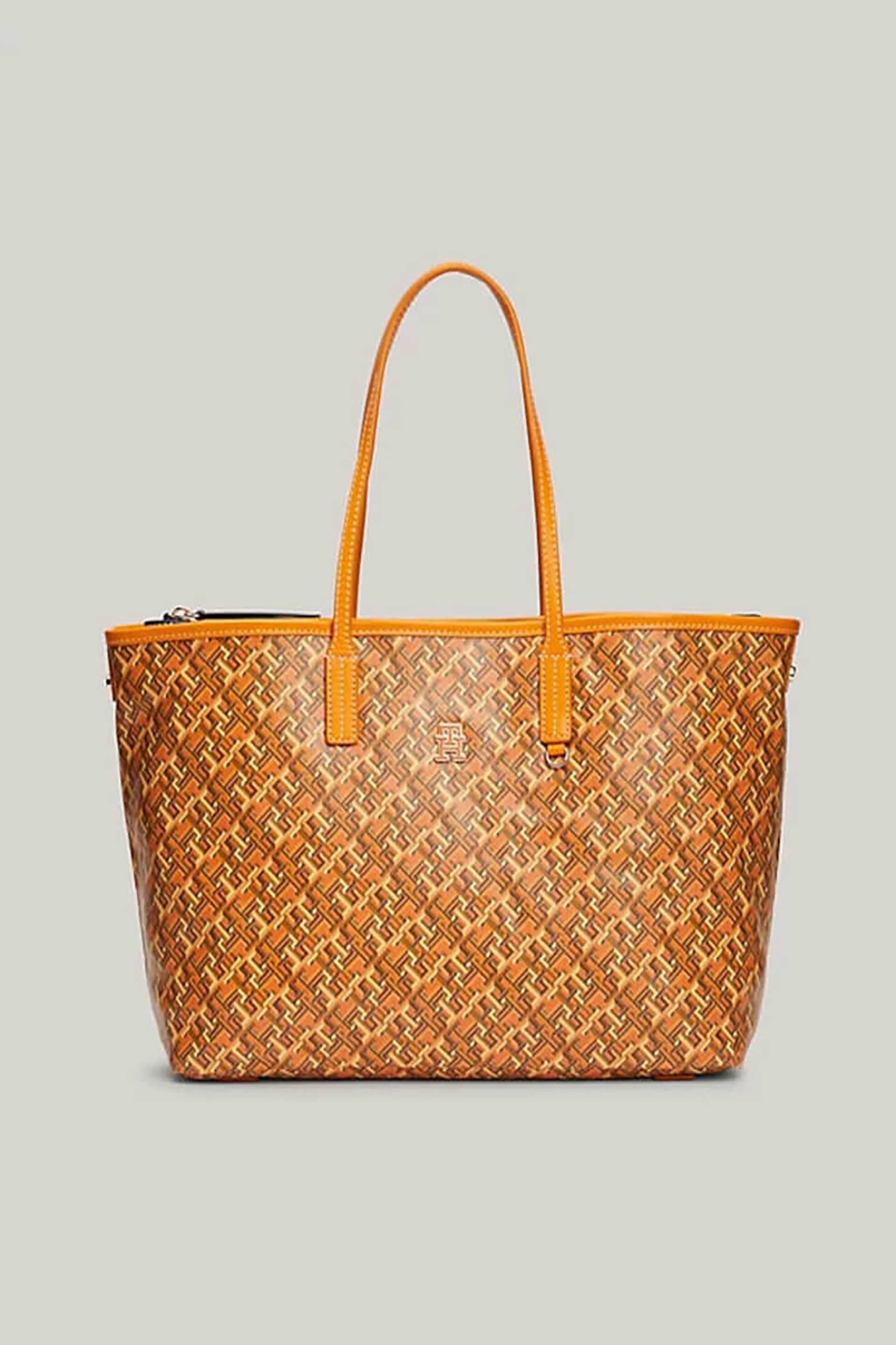 Tommy Hilfiger γυναικεία τσάντα tote με αποσπώμενη θήκη laptop και all-over monogram motif | ONE SIZE