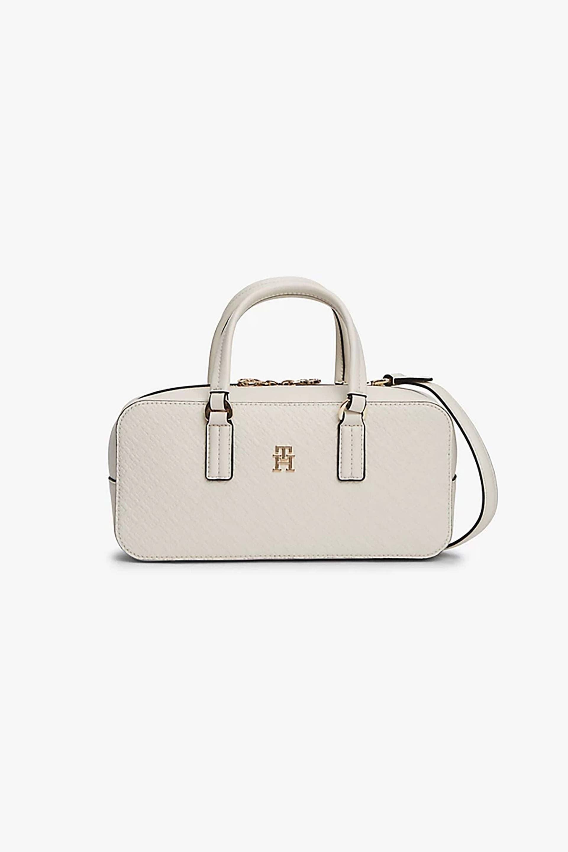 Tommy Hilfiger γυναικεία τσάντα χειρός με μεταλλικό λογότυπο "TH Monogram"