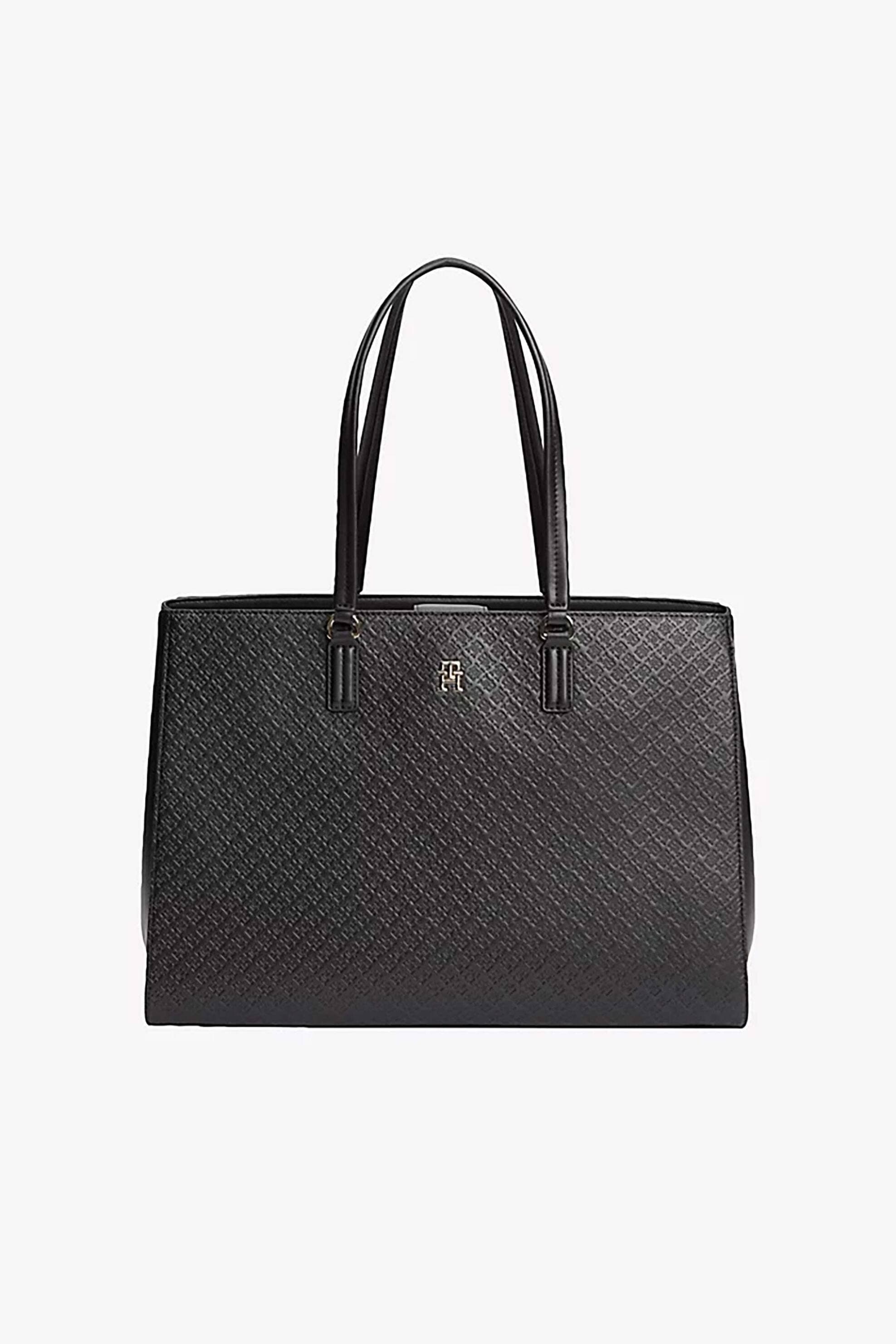 Tommy Hilfiger γυναικεία τσάντα tote με μεταλλικό μονόγραμμα και all-over logo print "TH Daily" | ONE SIZE
