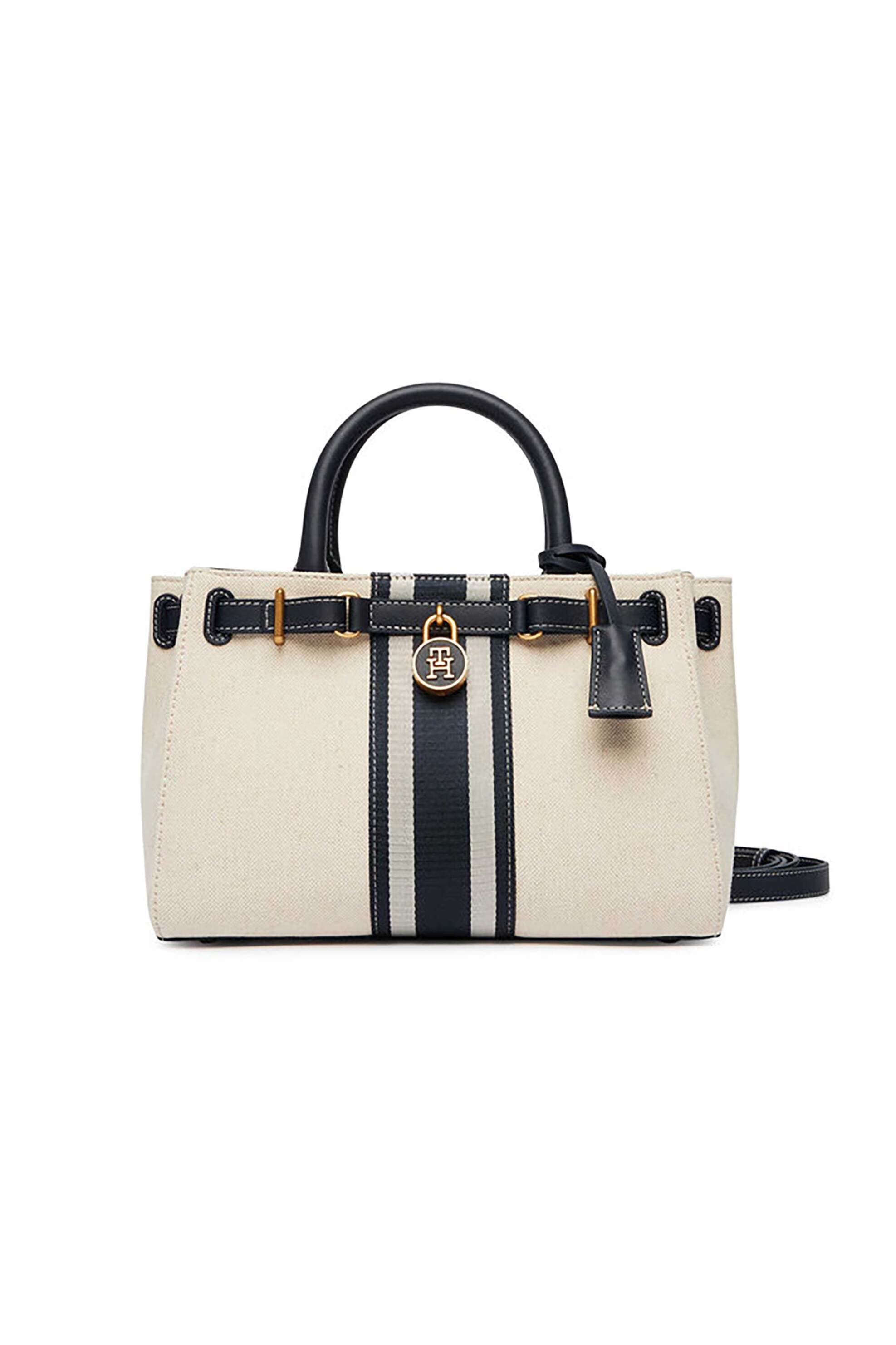 Tommy Hilfiger γυναικεία τσάντα tote με μεταλλικό λογότυπο "American Icon Mini Tote Canvas" | ONE SIZE