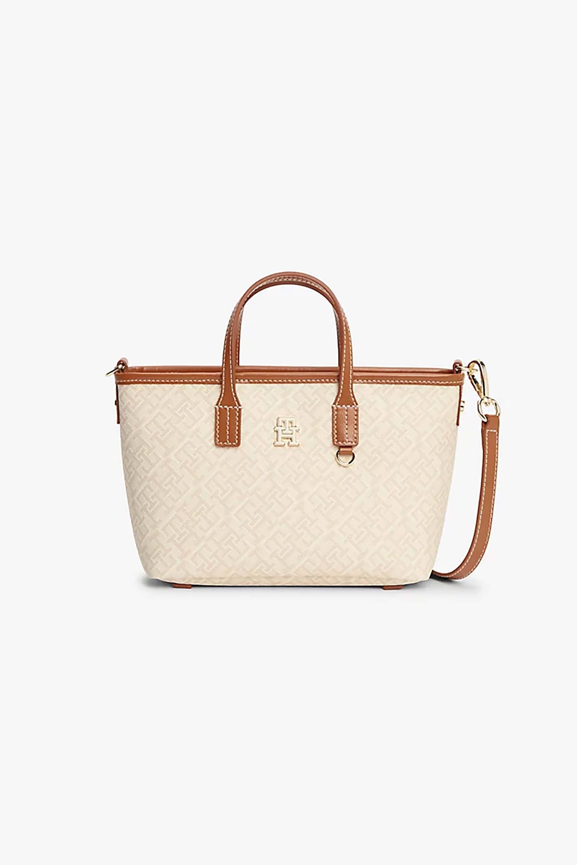 Tommy Hilfiger γυναικεία τσάντα tote με μεταλλικό μονόγραμμα και all-over logo print "TH Monoplay"