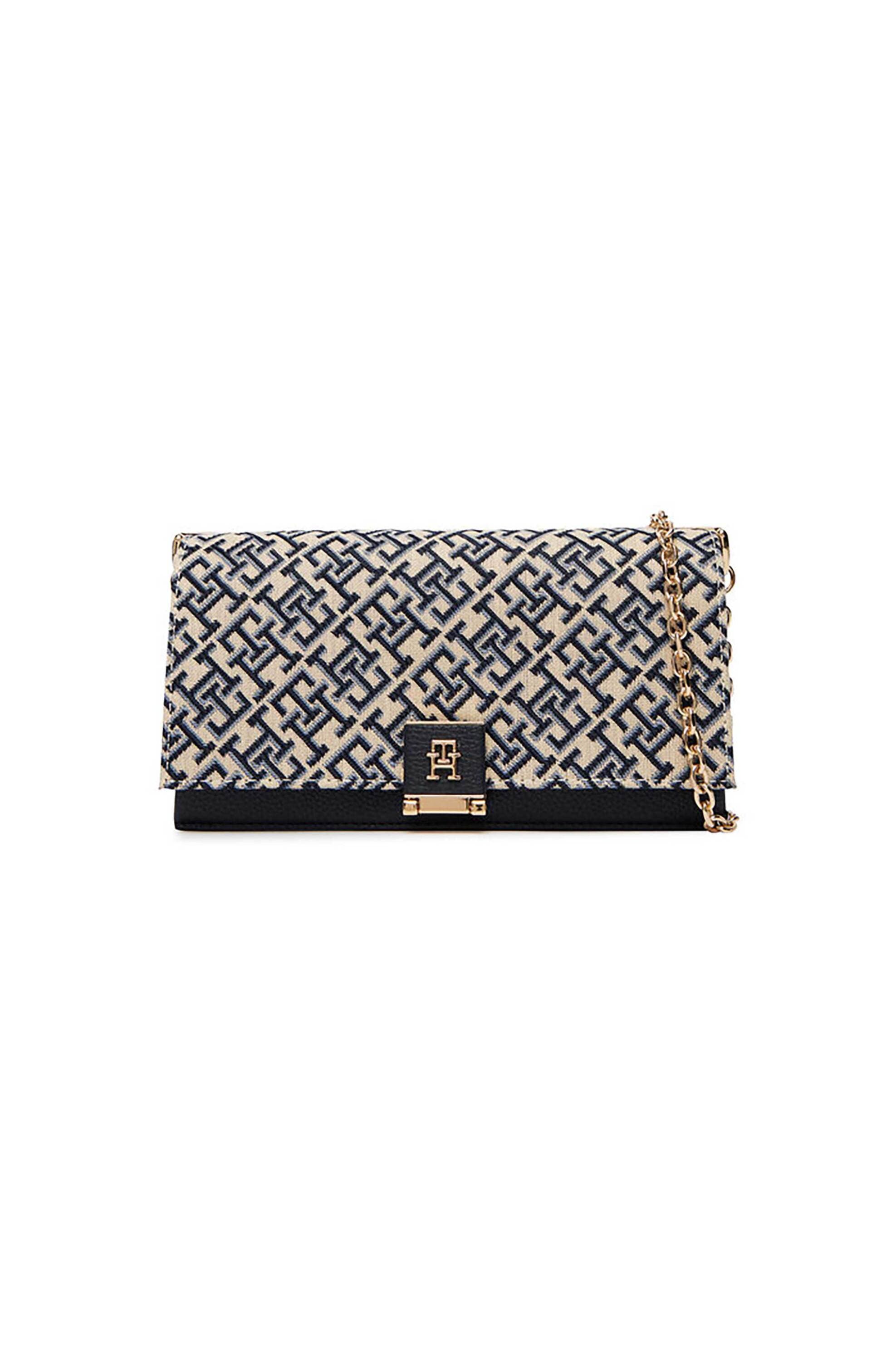 Tommy Hilfiger γυναικεία τσάντα crossbody με μεταλλικό monogram και all-over logo print "TH Her" | ONE SIZE