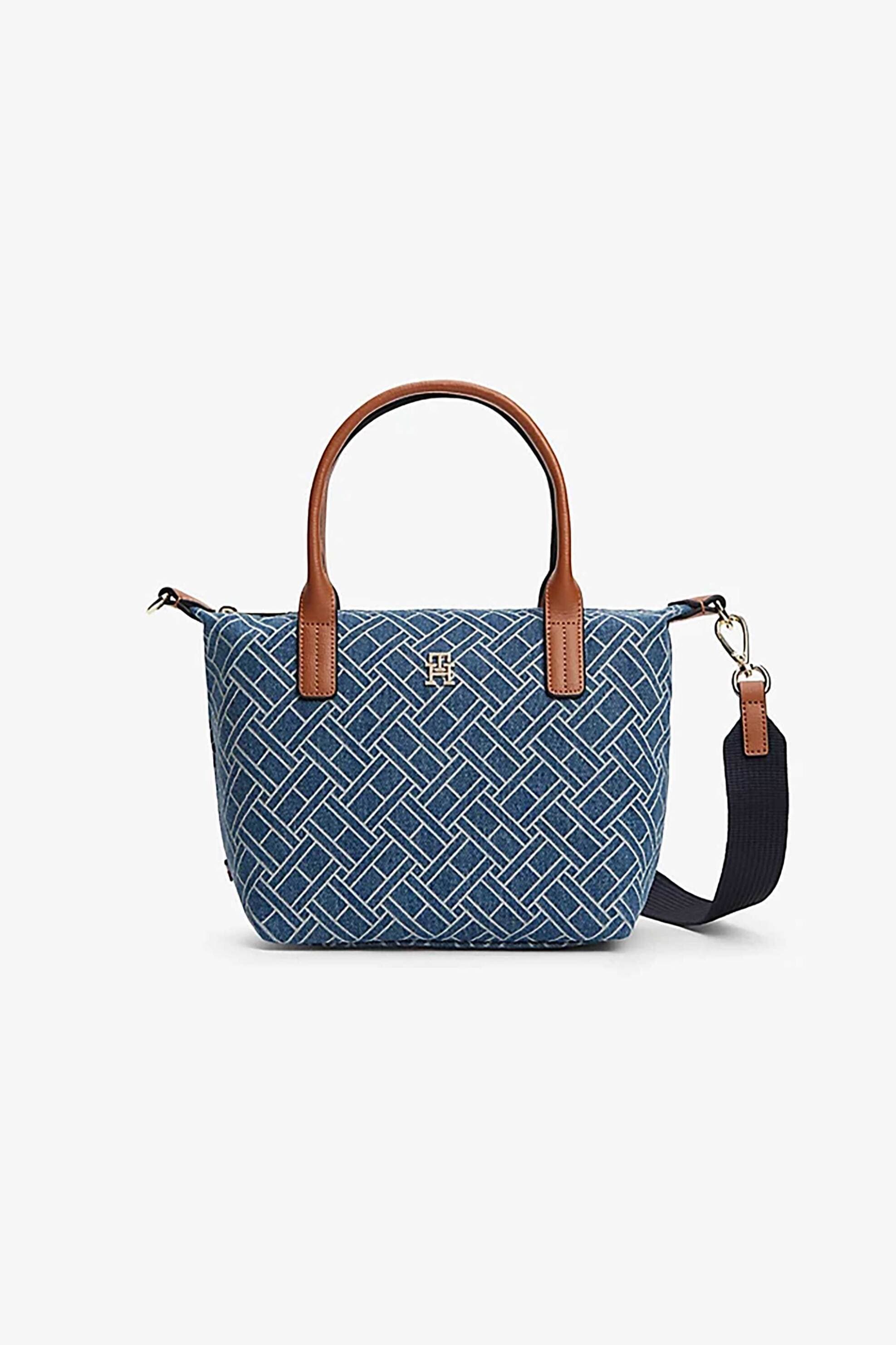 Tommy Hilfiger γυναικεία τσάντα tote/χειρός με μεταλλικό monogram και γεωμετρικό μοτίβο "Popette" | ONE SIZE
