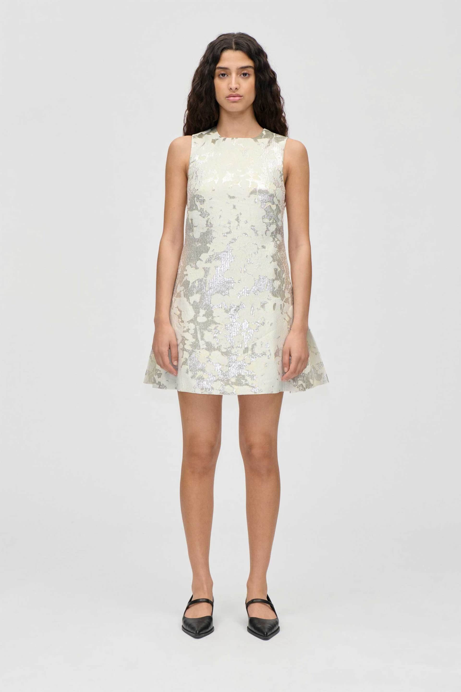 Stine Goya γυναικείο mini φόρεμα metallic jacquard "Lurex Garden"