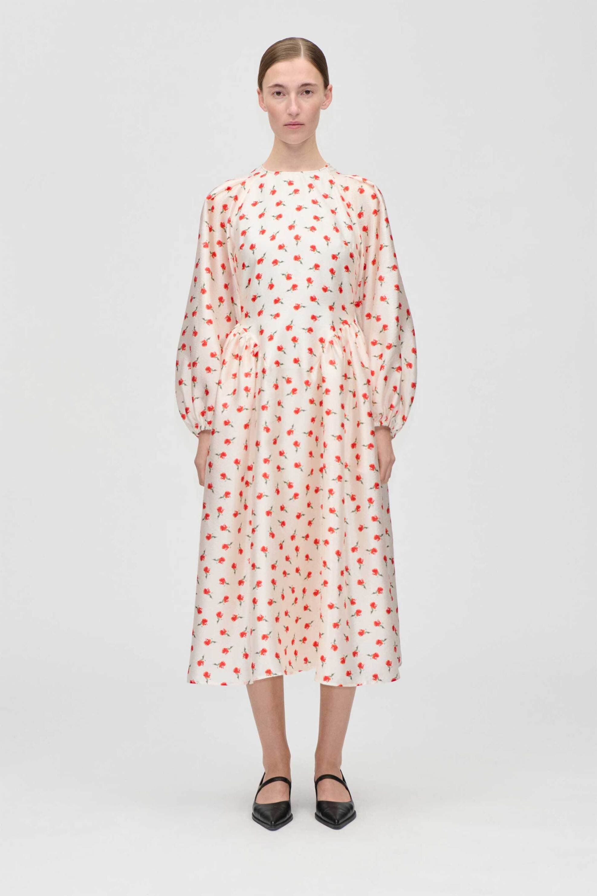 Stine Goya γυναικείο midi φόρεμα με floral print "Ditzy Petunia"