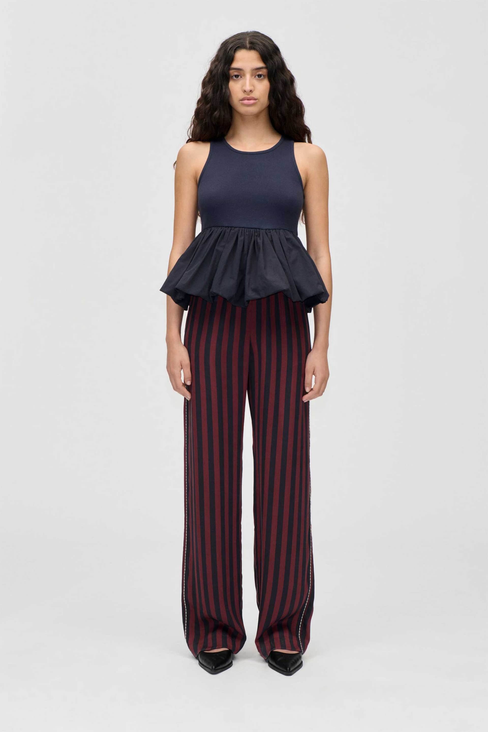 Stine Goya γυναικείο παντελόνι με ριγέ print