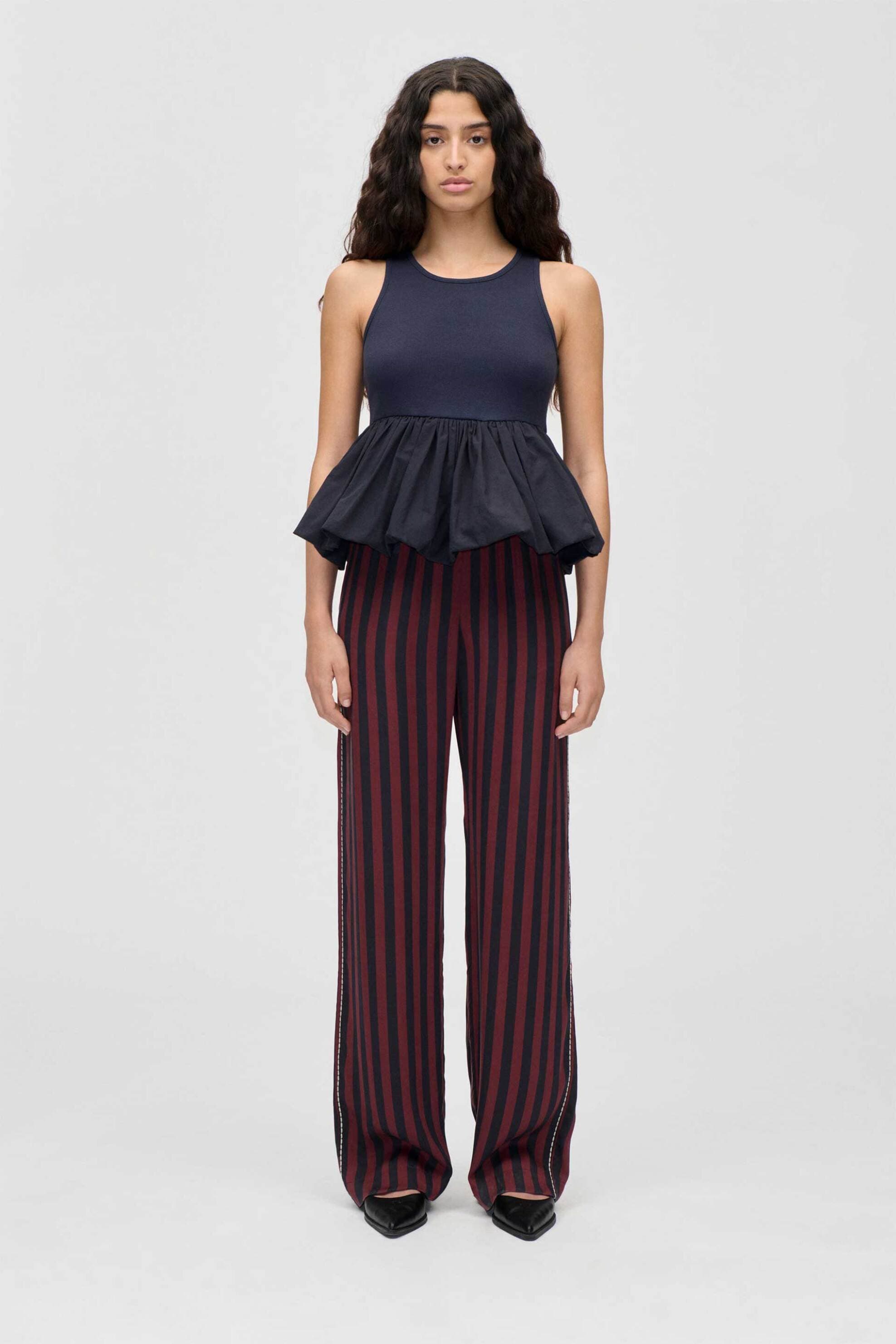 Stine Goya γυναικείο παντελόνι με ριγέ print