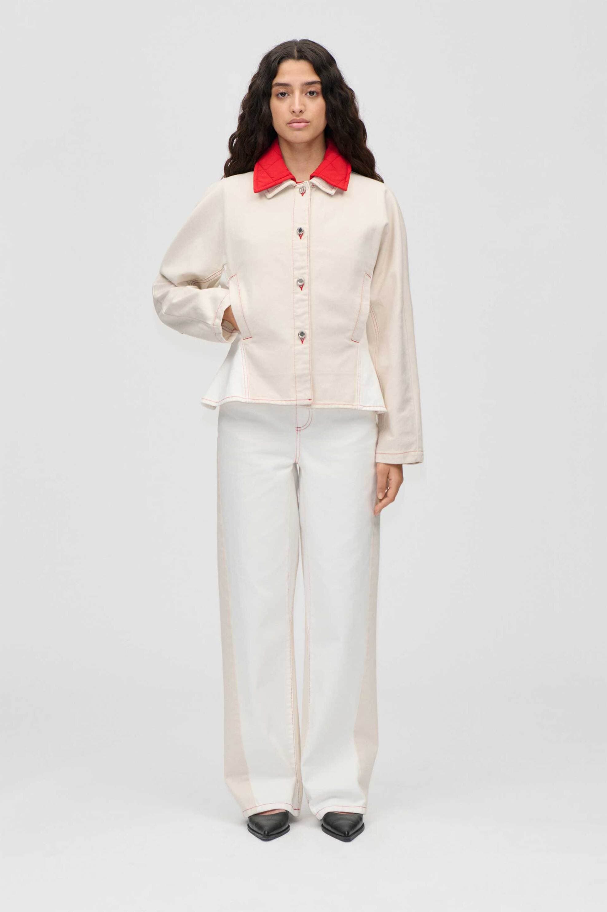 Stine Goya γυναικείο τζιν παντελόνι denim δίχρωμο