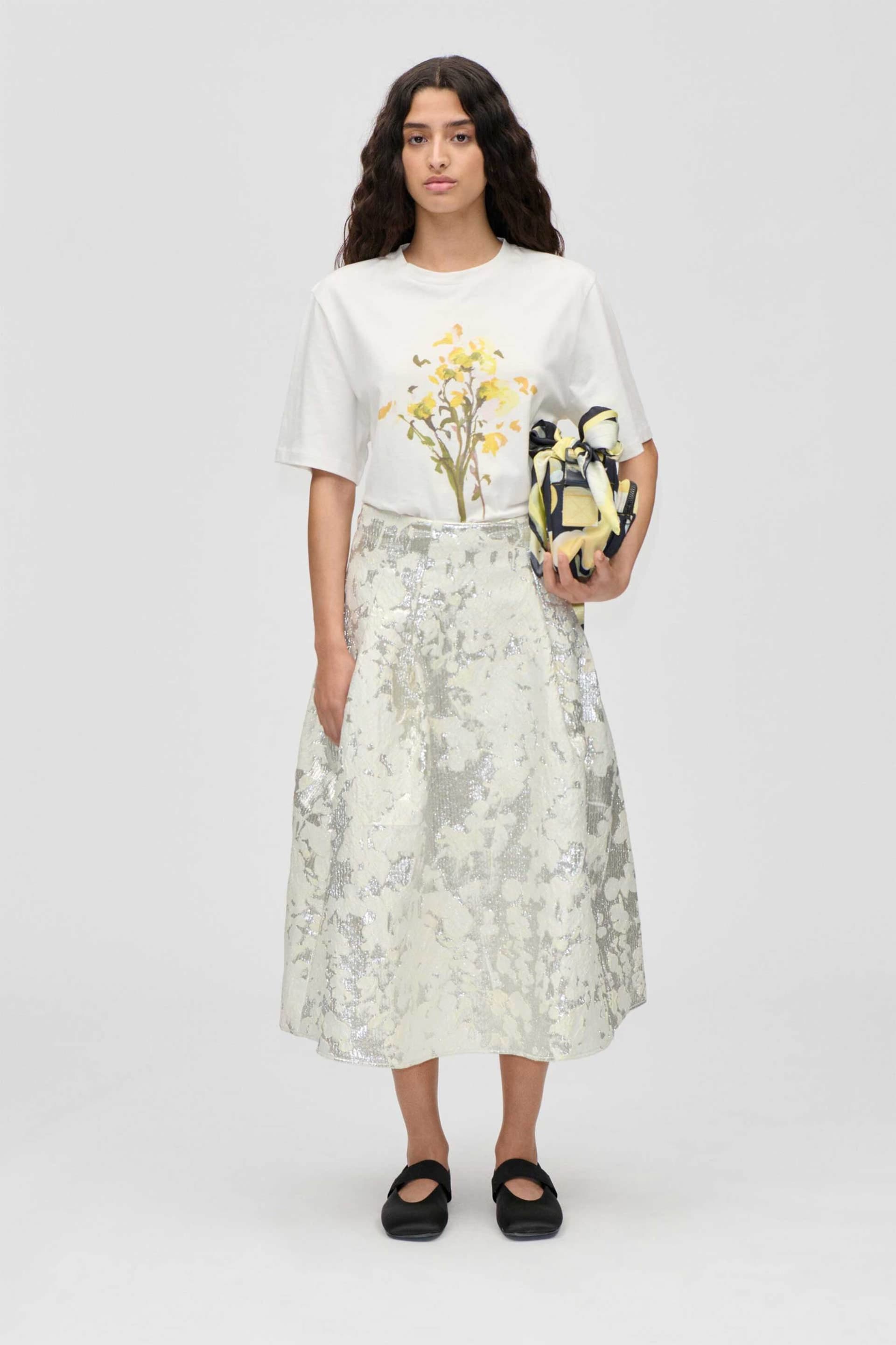 Stine Goya γυναικεία midi φούστα jacquard "Lurex Garden"