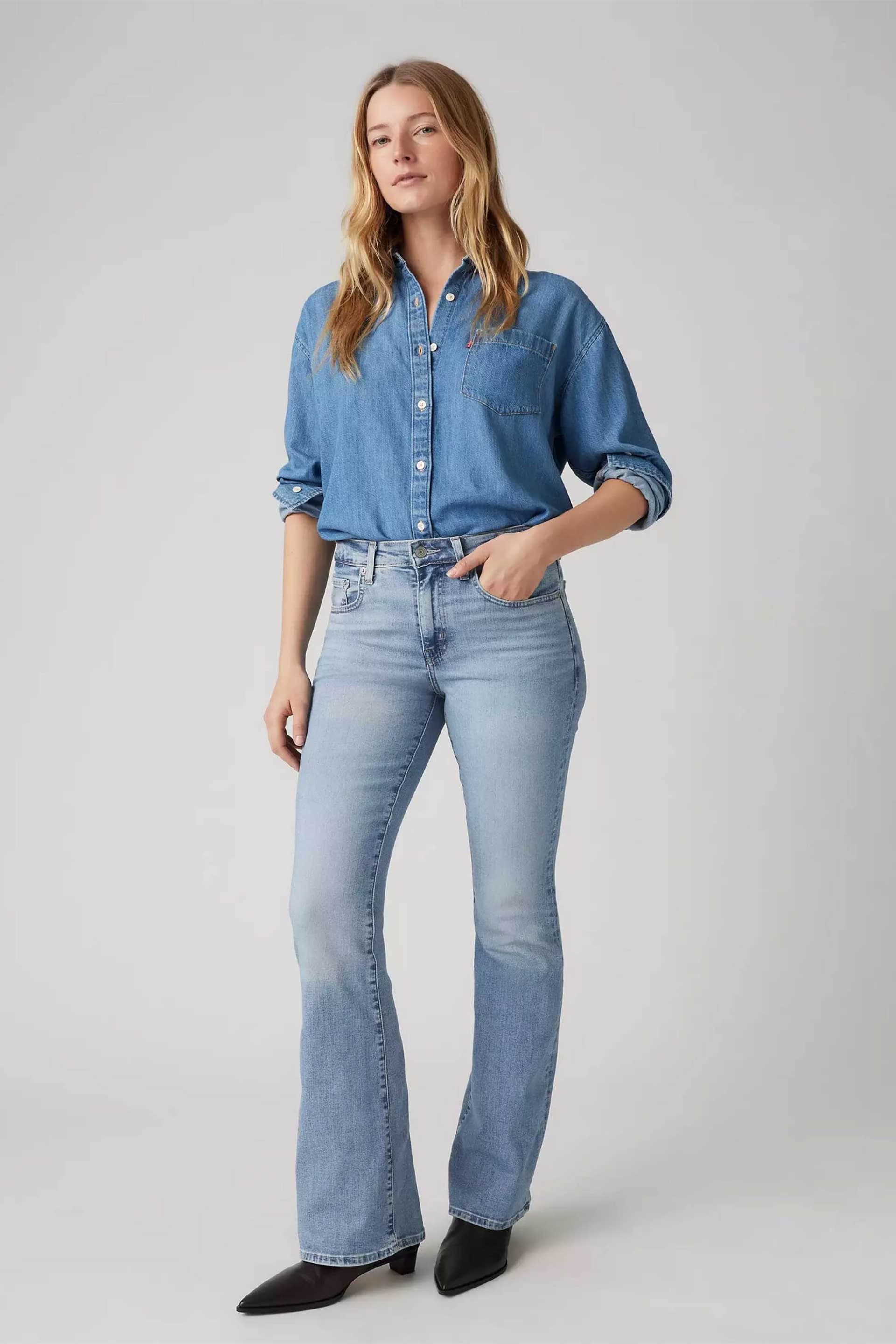 Levi's® γυναικείο τζιν παντελόνι ψηλόμεσο πεντάτσεπο Slim Bootcut Fit "726™"