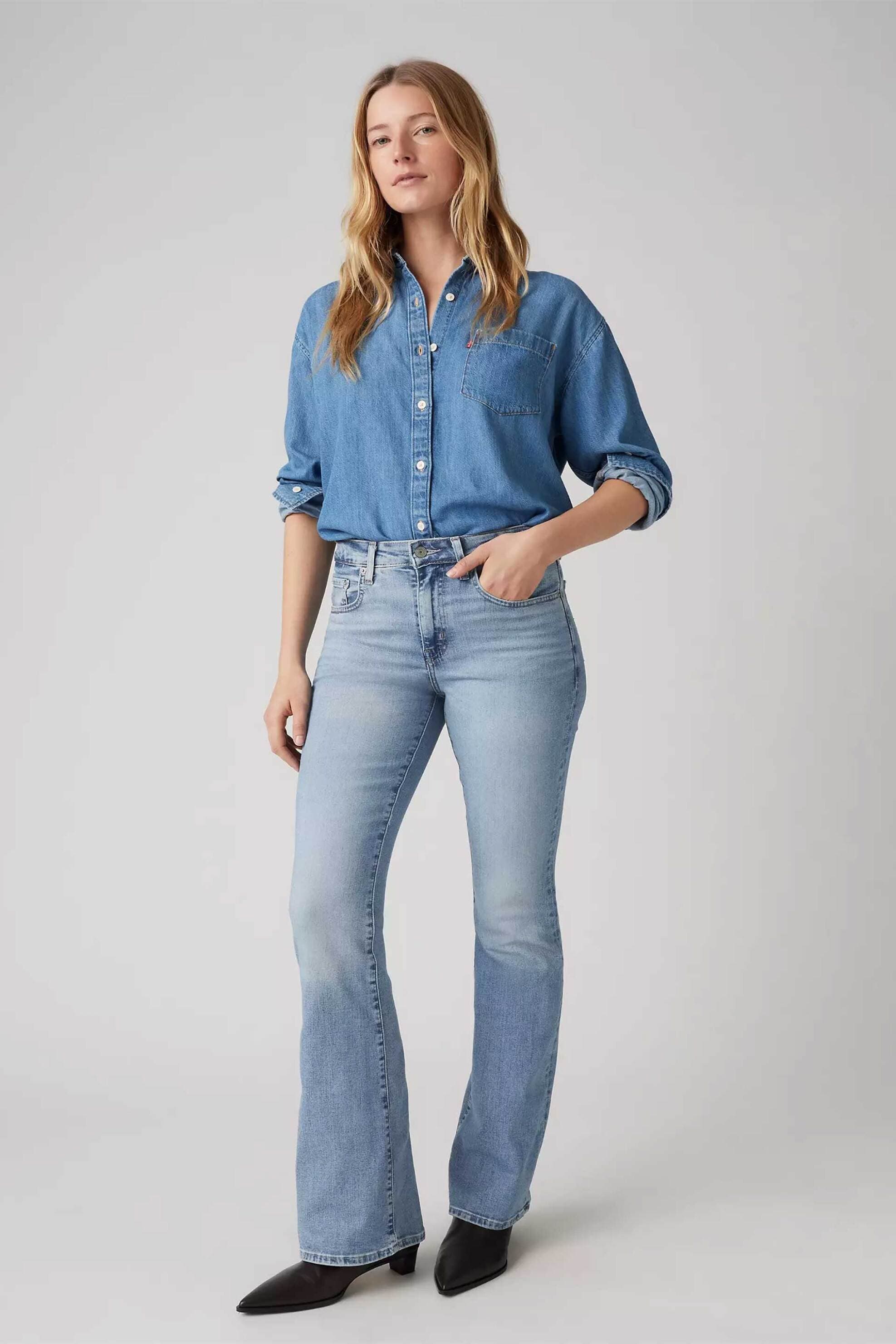 Levi's® γυναικείο τζιν παντελόνι ψηλόμεσο πεντάτσεπο Slim Bootcut Fit "726™"