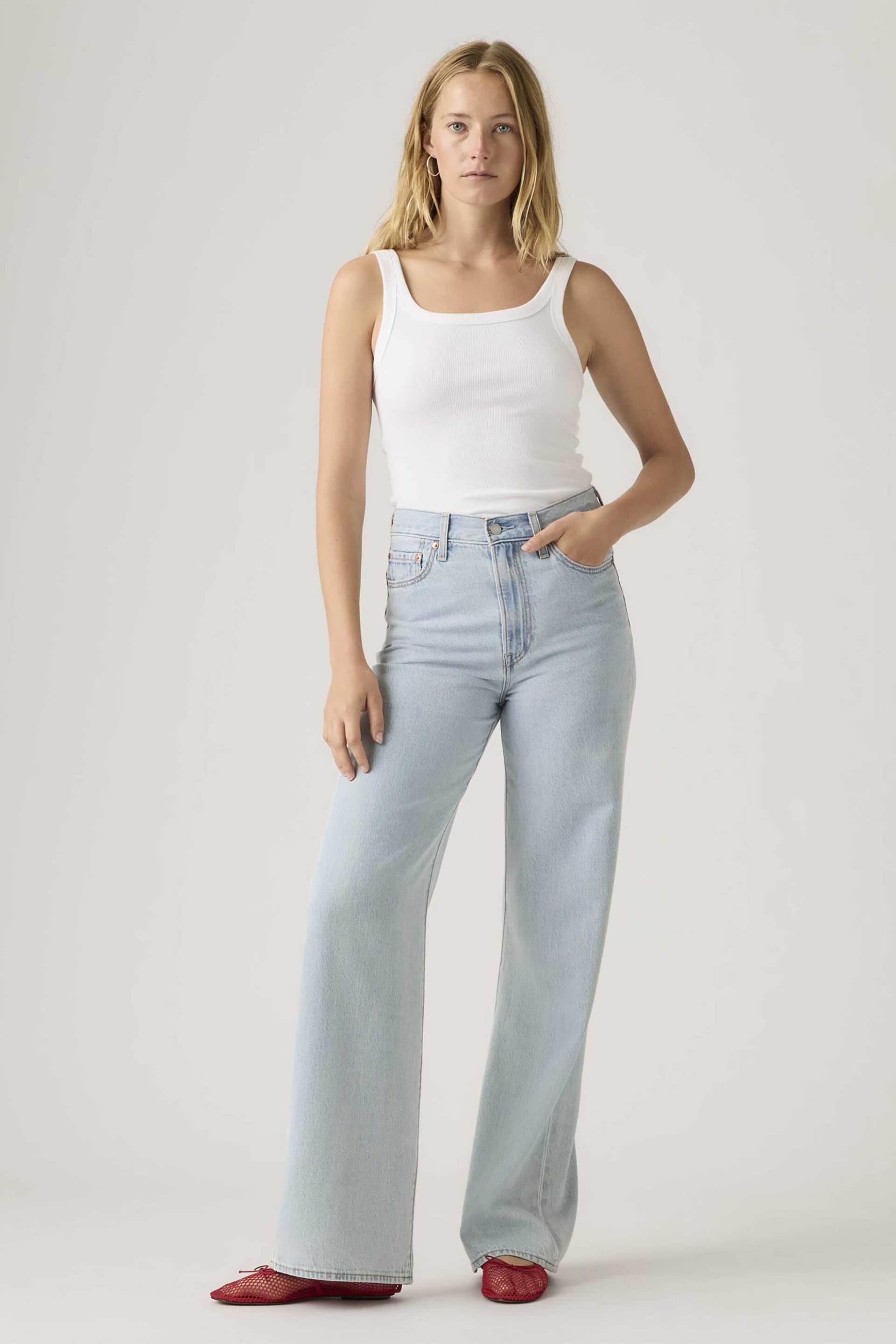 Levi's® γυναικείο ψηλόμεσο τζιν παντελόνι πεντάτσεπο Slim Flared Fit "Ribcage Bell"