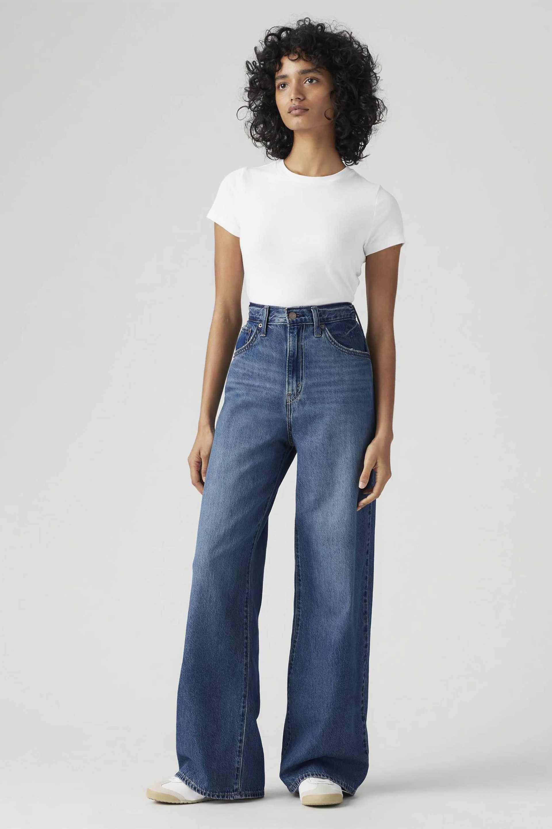 Levi's® γυναικείο ψηλόμεσο τζιν παντελόνι πεντάτσεπο Straight Wide Fit "Cinch Baggy"