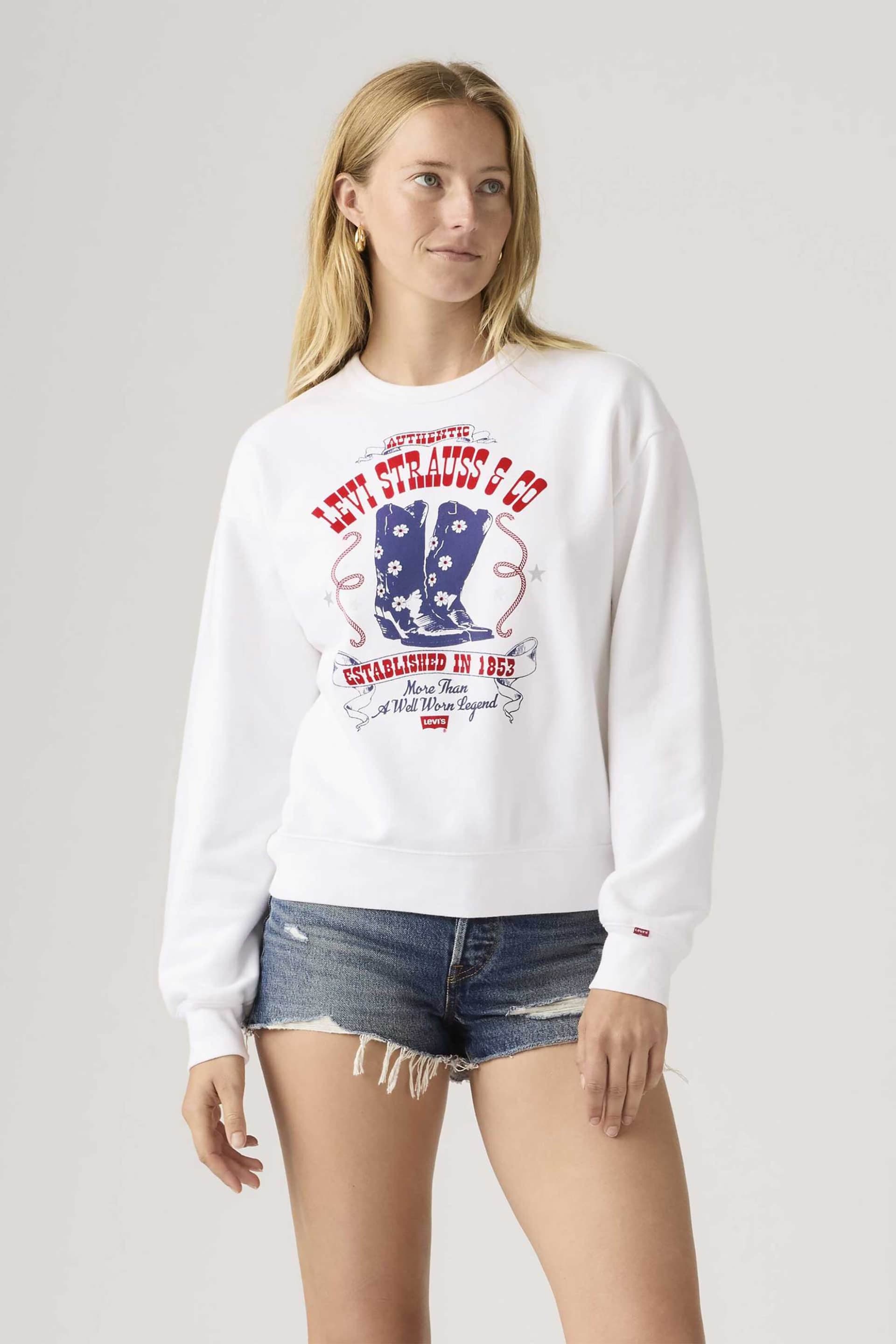 Levi's® γυναικεία μπλούζα φούτερ με print Relaxed Fit "Graphic Heritage"