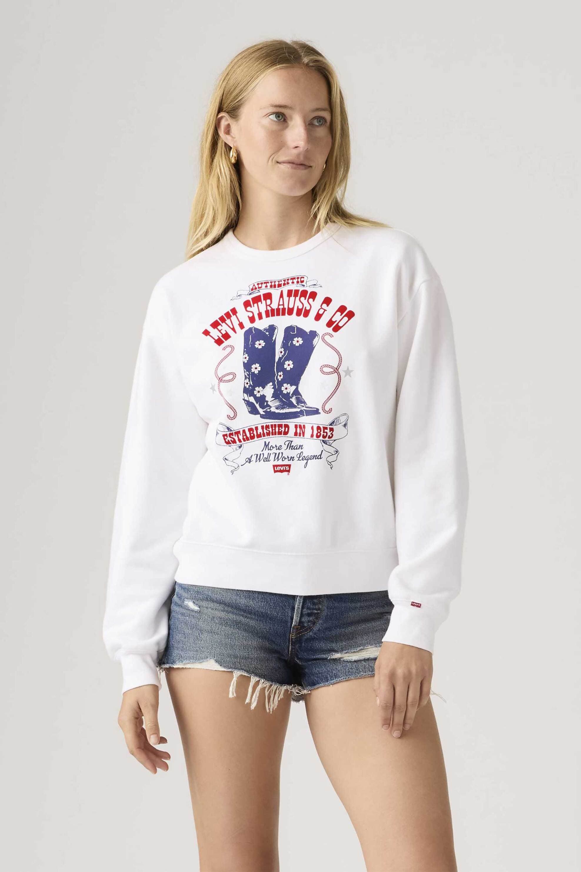 Levi's® γυναικεία μπλούζα φούτερ με print Relaxed Fit "Graphic Heritage"