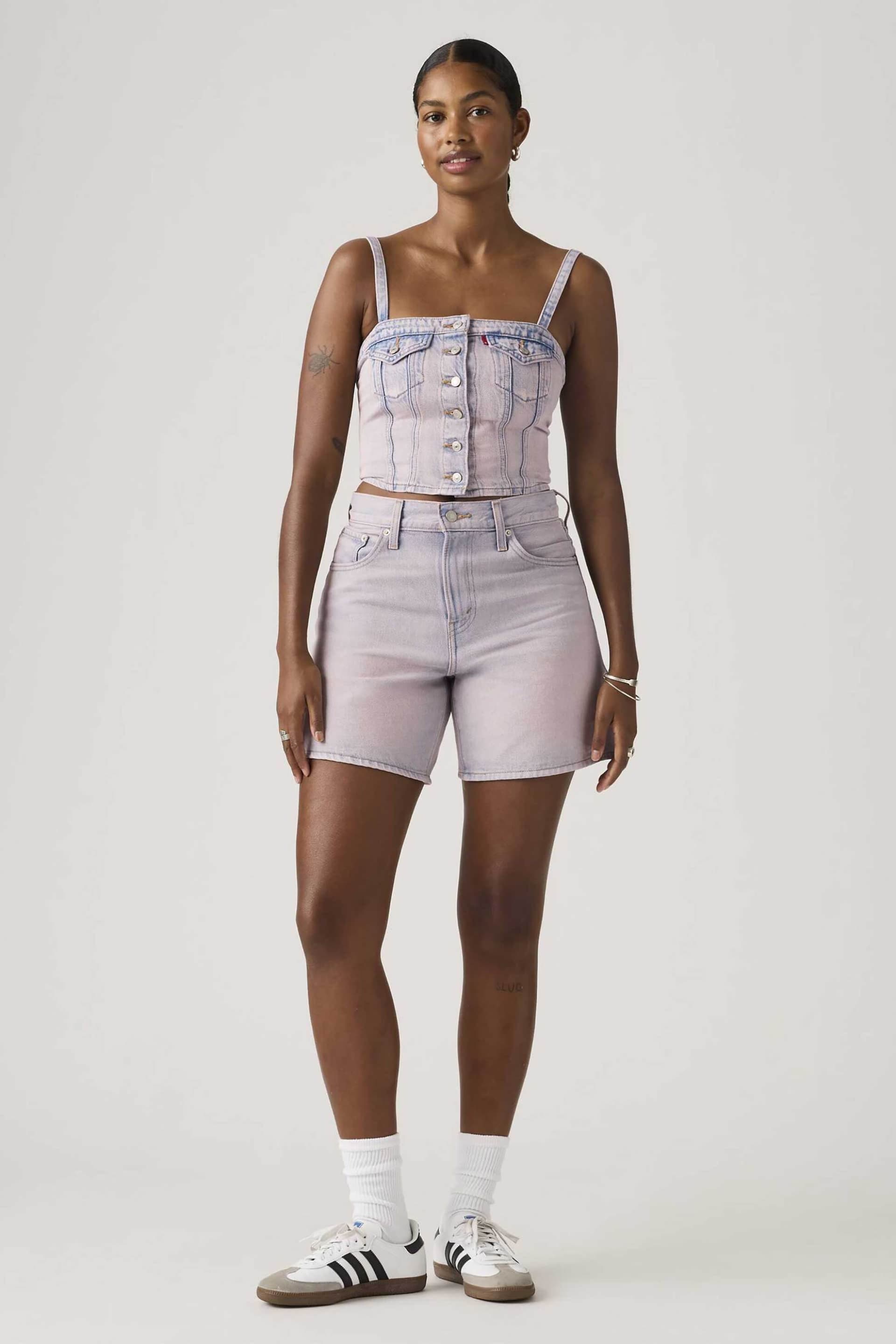 Levi's® γυναικεία denim βερμούδα ψηλόμεση πεντάτσεπη Baggy Fit