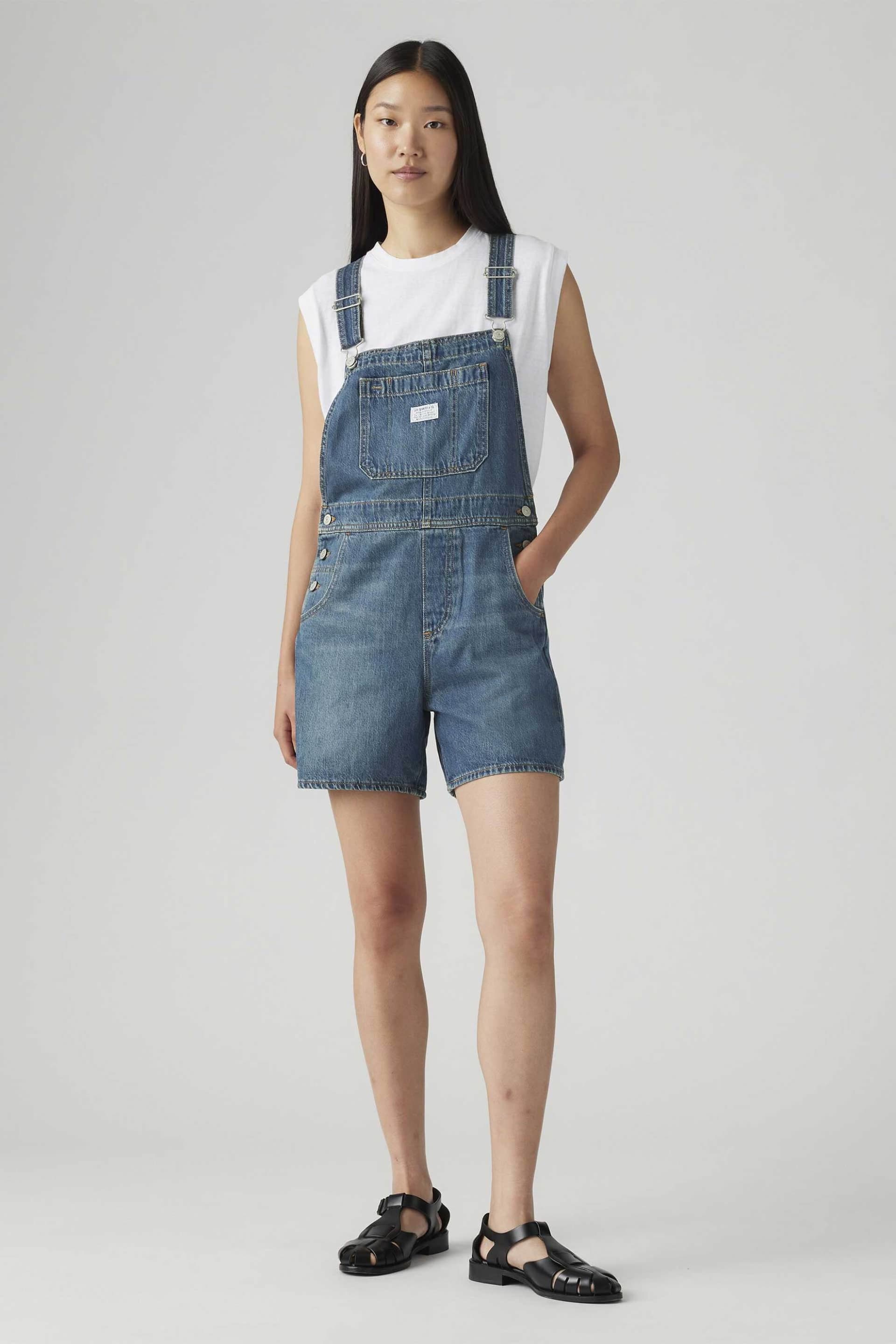 Levi's® γυναικεία denim ολόσωμη φόρμα με σορτς Relaxed Fit "Utility Shortall"