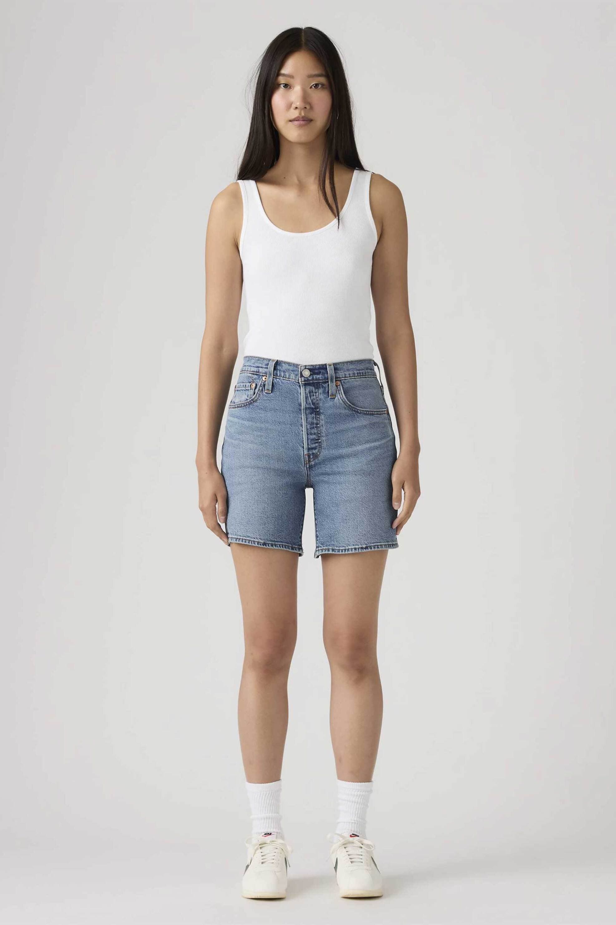 Levi's® γυναικείο denim σορτς ψηλόμεσο πεντάτσεπο "501® Original"