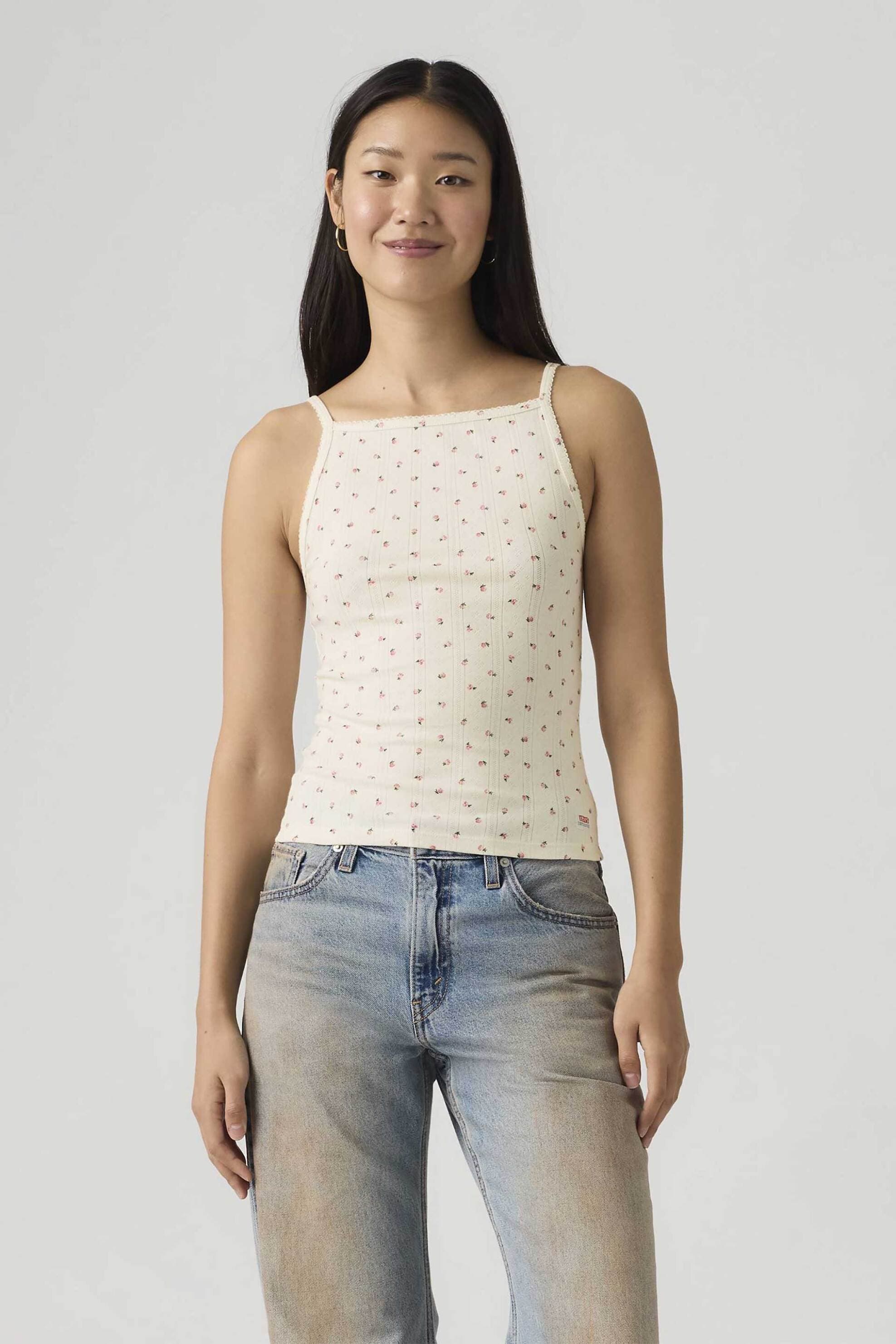 Levi's® γυναικείο αμάνικο τοπ με all-over print Slim Fit "Dry Goods"